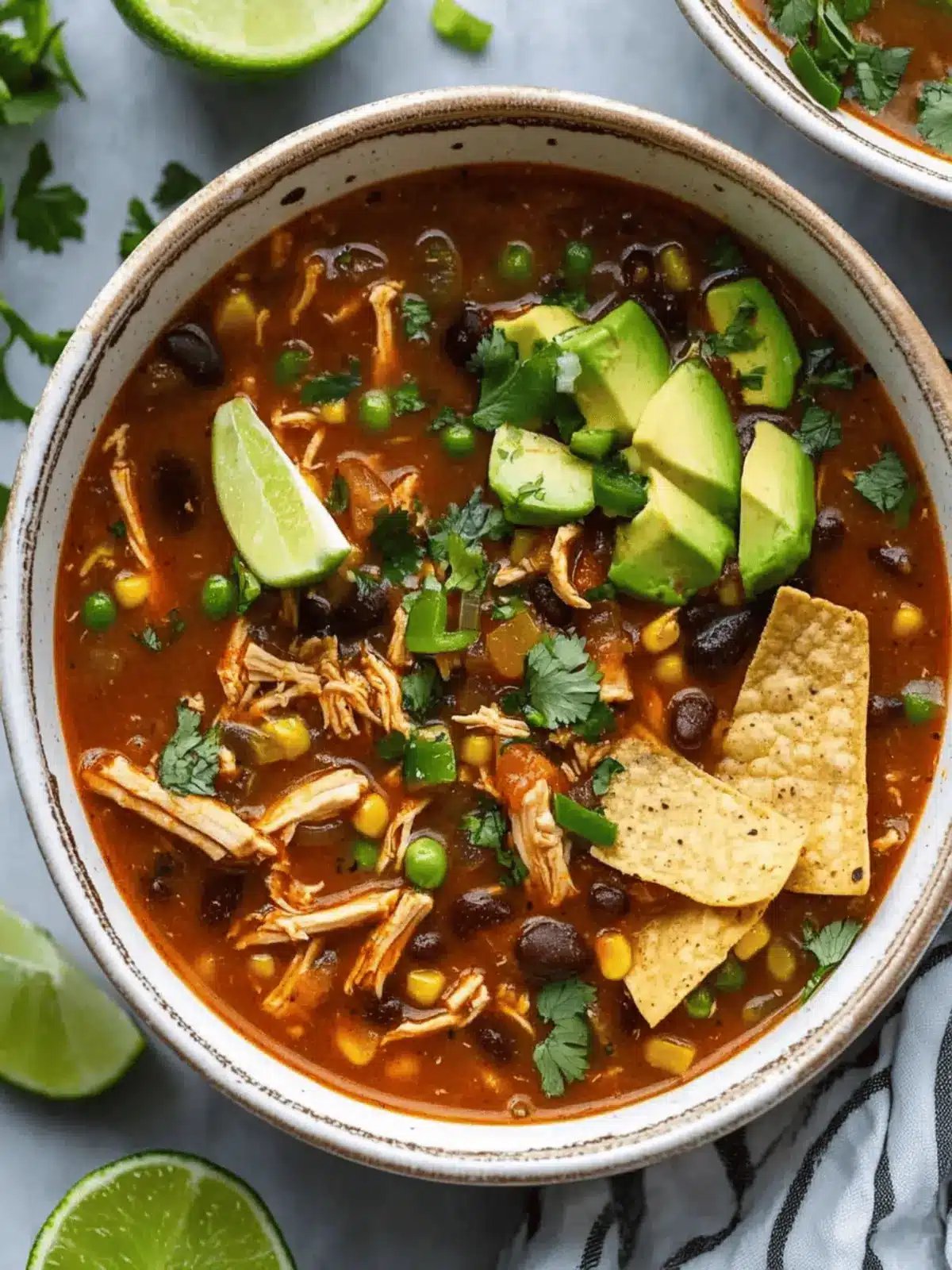 Crockpot Chicken Enchilada Soup