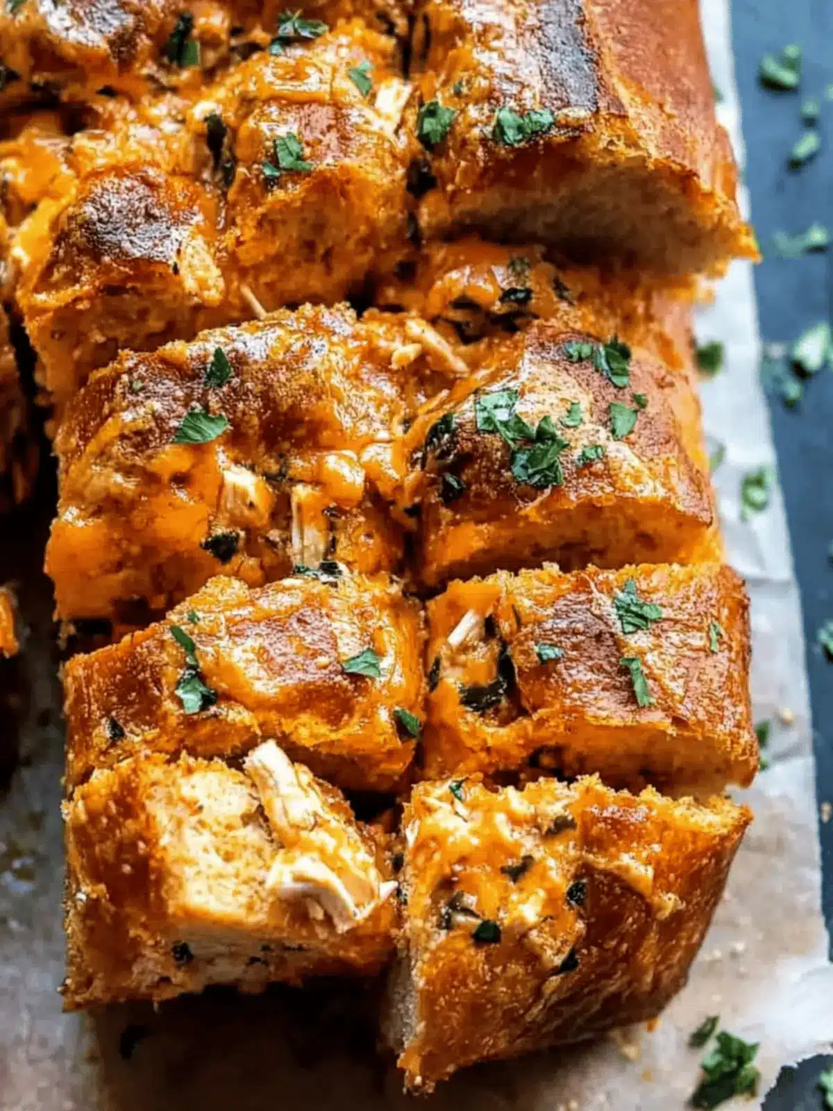 Buffalo Ranch Chicken Pull Apart Bread