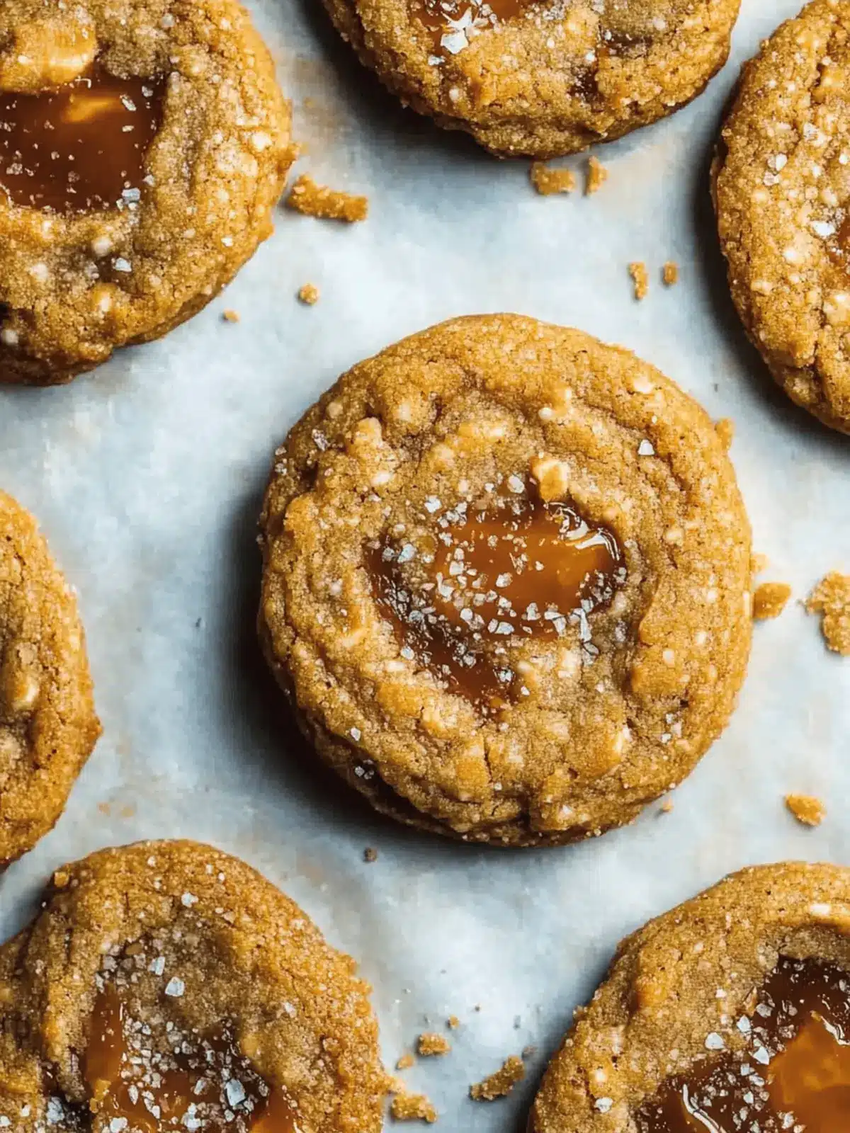 Salted Caramel Sesame Cookies