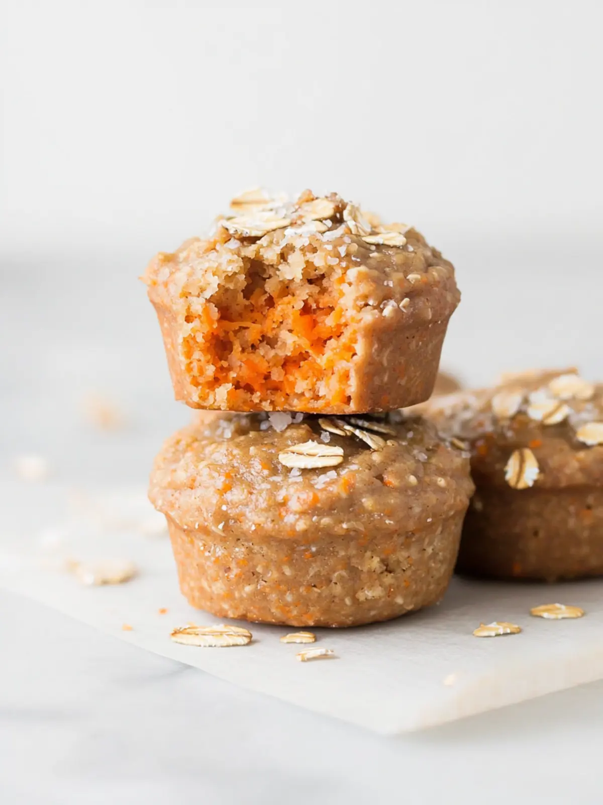 Healthy Carrot Oatmeal Muffins