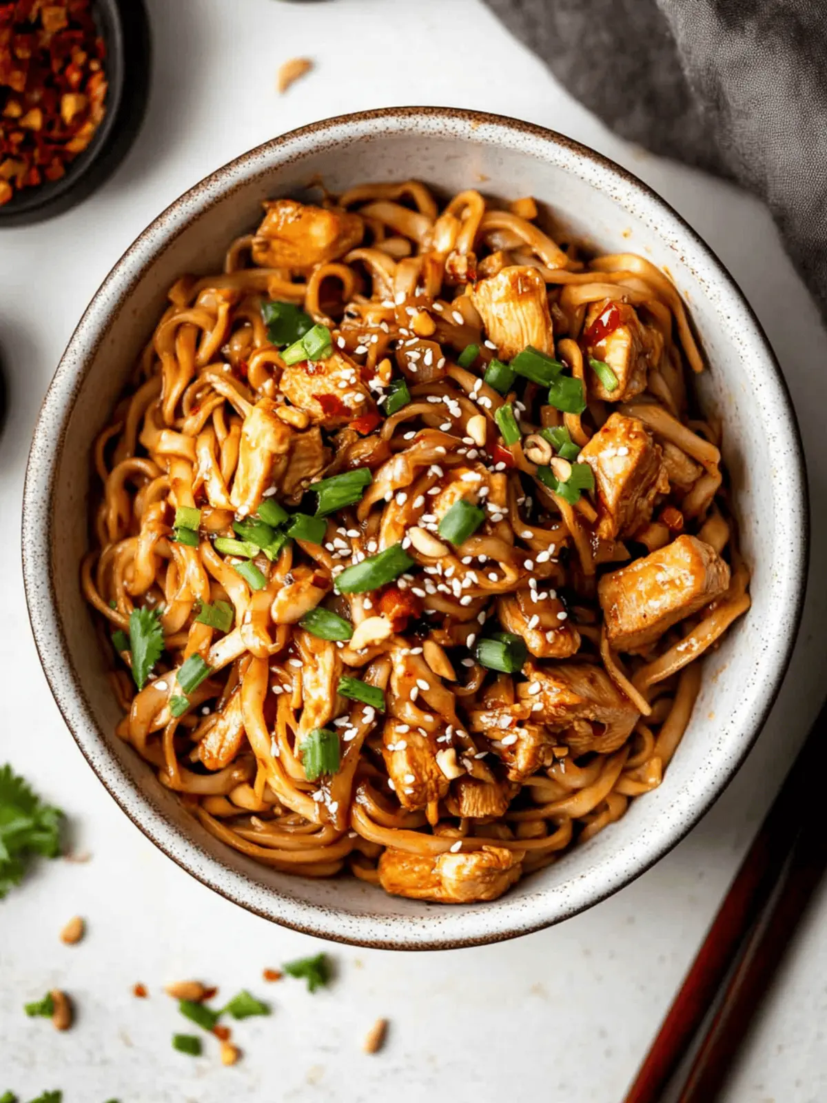 Kung Pao Chicken Noodles