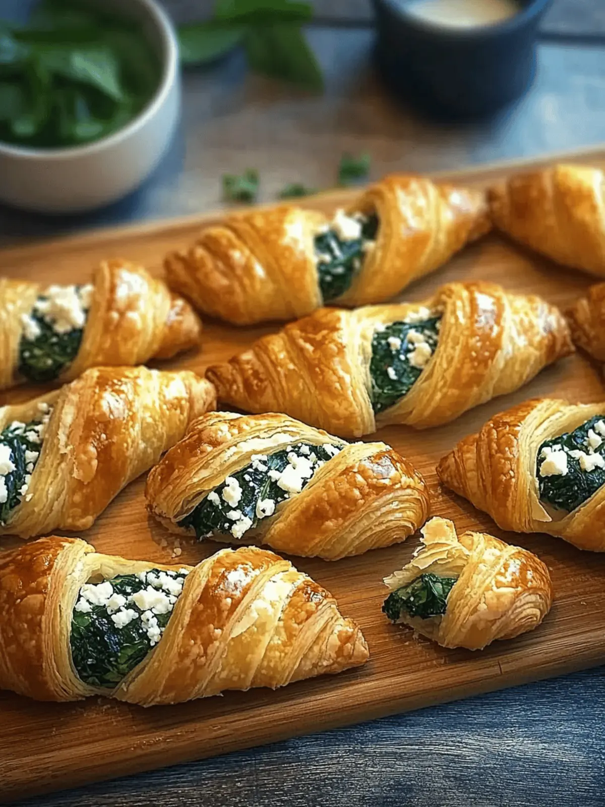 Spinach and Feta Puff Pastry Twists