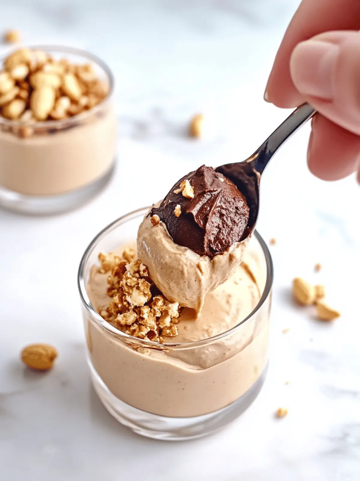 5-Minute Cottage Cheese Peanut Butter Mousse