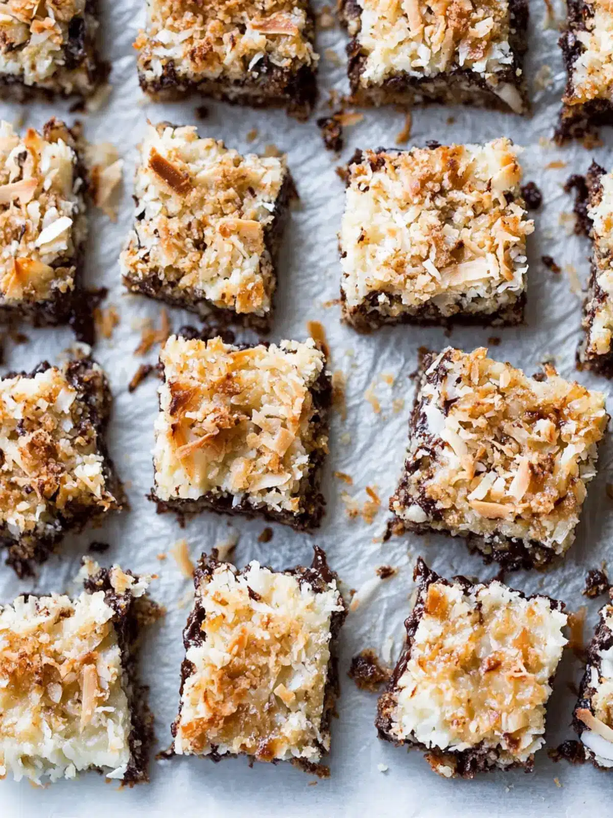 Warm Toasted Caramel Coconut Gooey Chocolate Crunch Bars Bliss 3 Warm Toasted Caramel Coconut Gooey Chocolate Crunch Bars