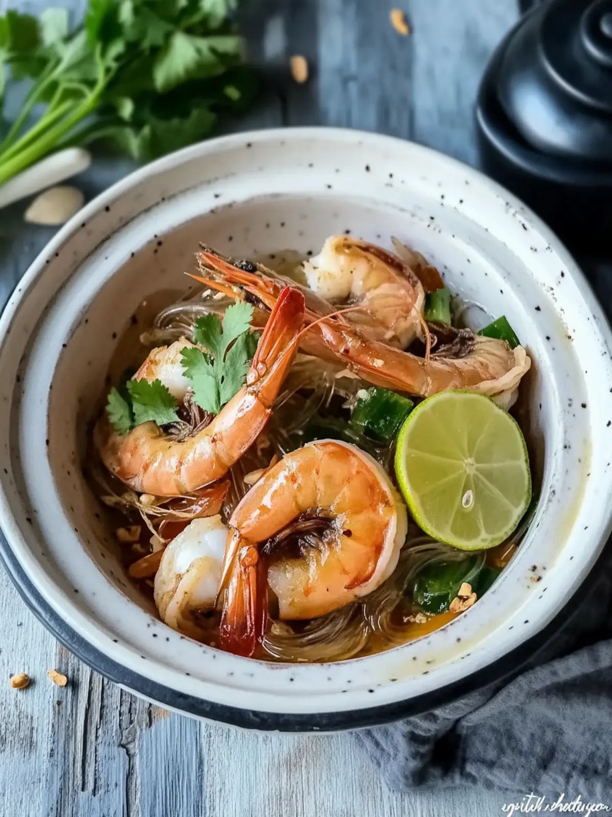 Thai Style Prawn with Glass Noodle