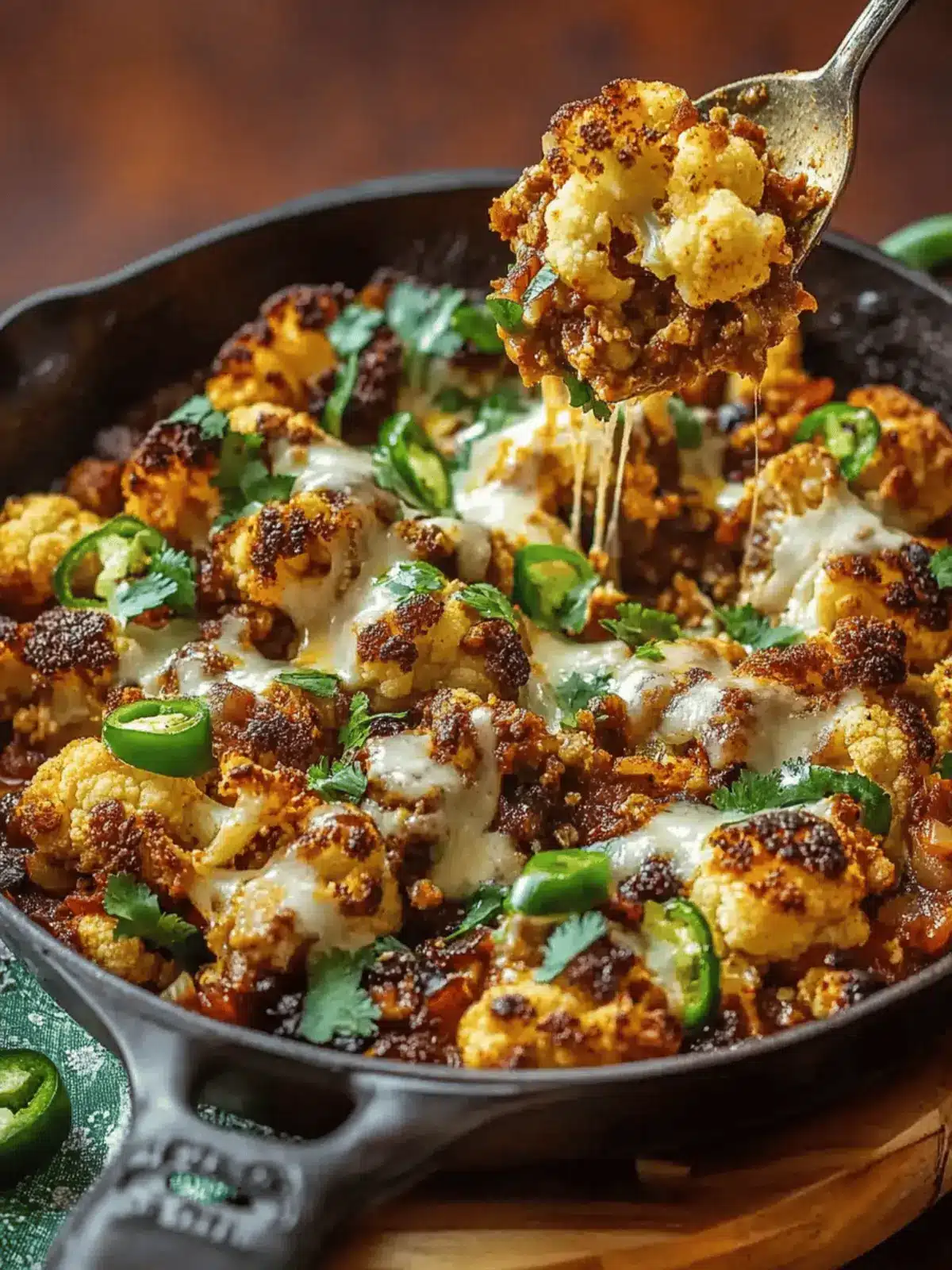 Spicy Skillet Cauliflower Bake