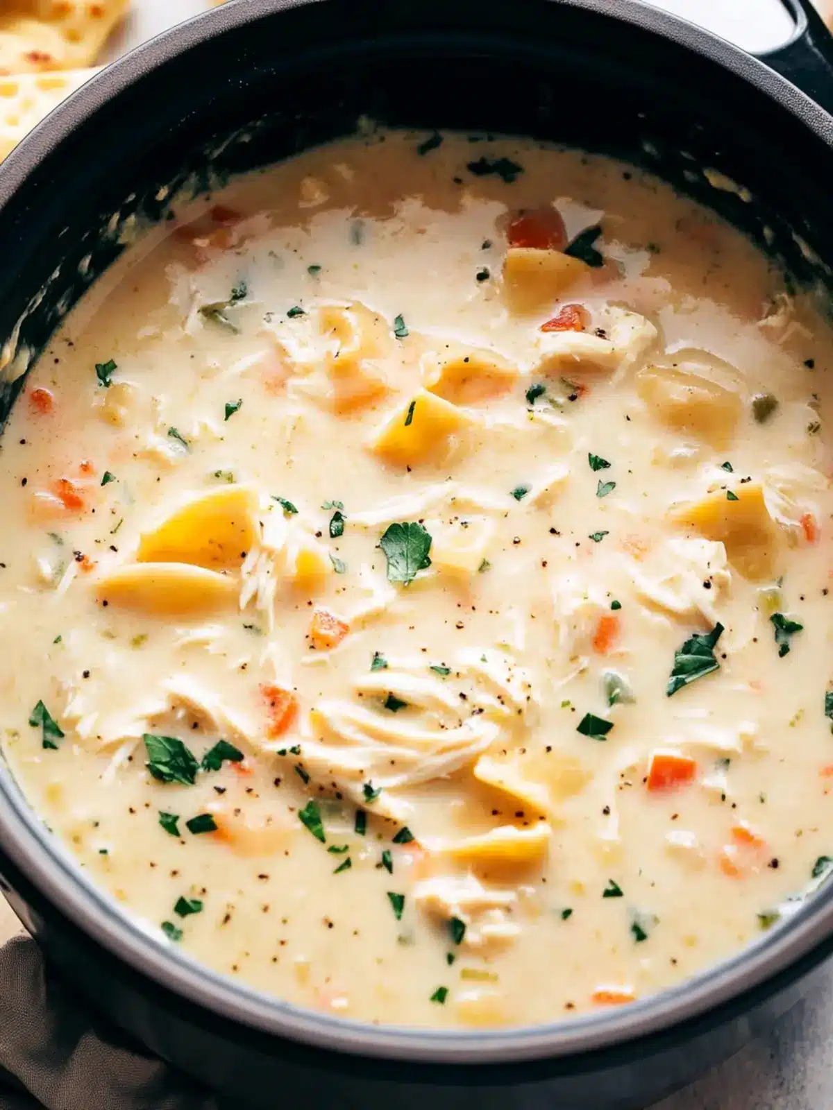 White Chicken Lasagna Soup