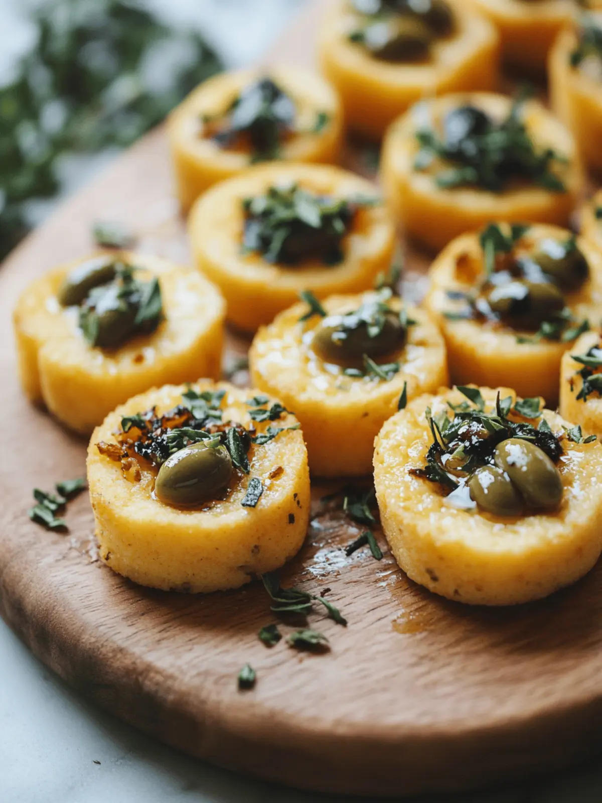 Polenta-Olive Tapenade Bites: Crispy Vegan Appetizer Delight 2 Polenta-Olive Tapenade Bites