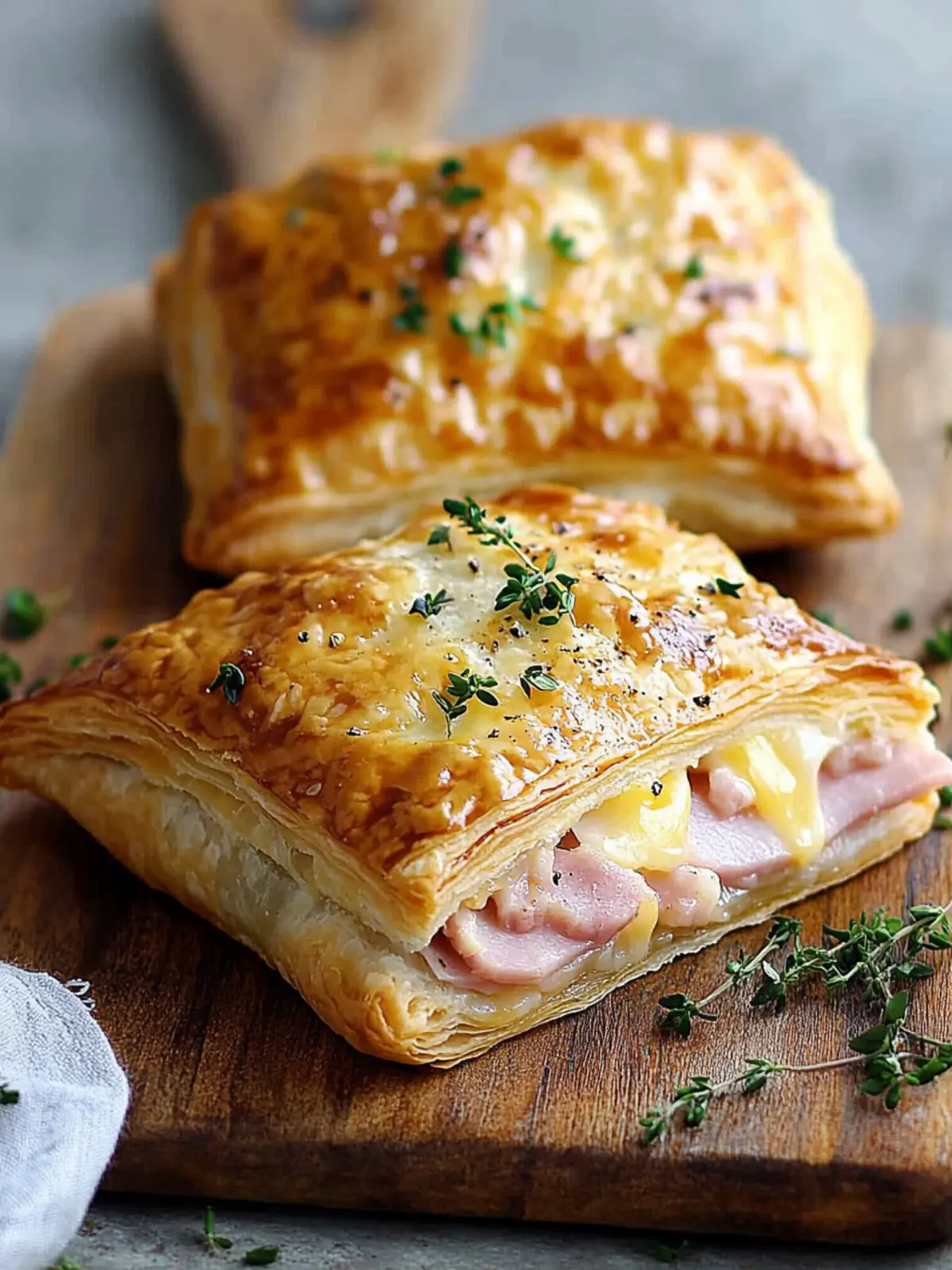 Mouthwatering Ham and Cheese Puff Pastry Pockets Recipe 2 âââââHam and Cheese Puff Pastry Pockets