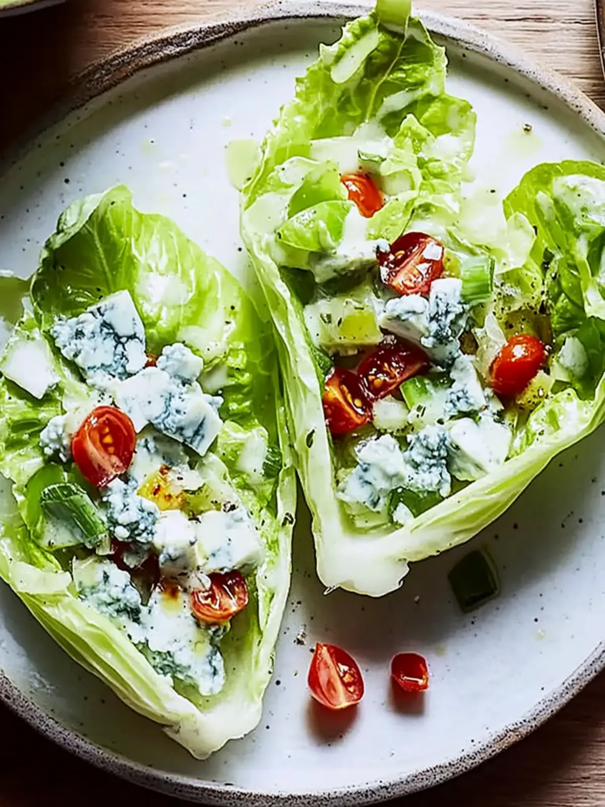 Little Gem Wedge Salad with Blue Cheese & Herb Dressing