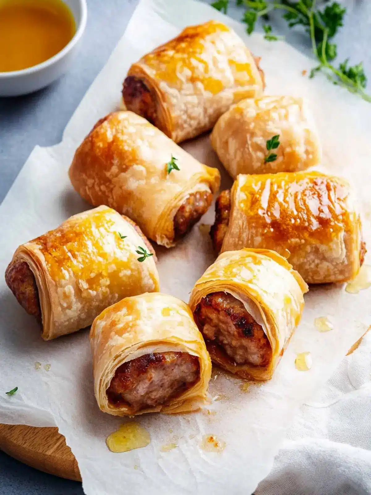 Honey Mustard Sausage Rolls