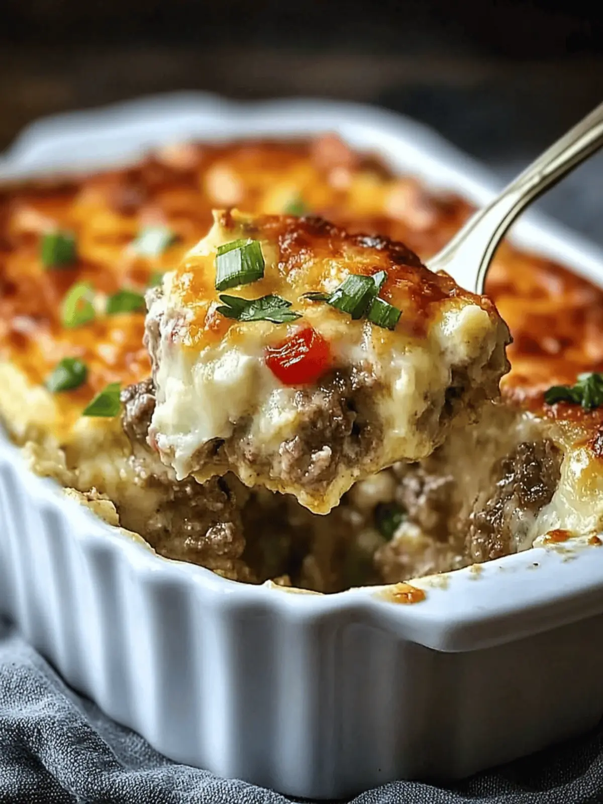 Savory Low Carb Philly Cheesesteak Casserole