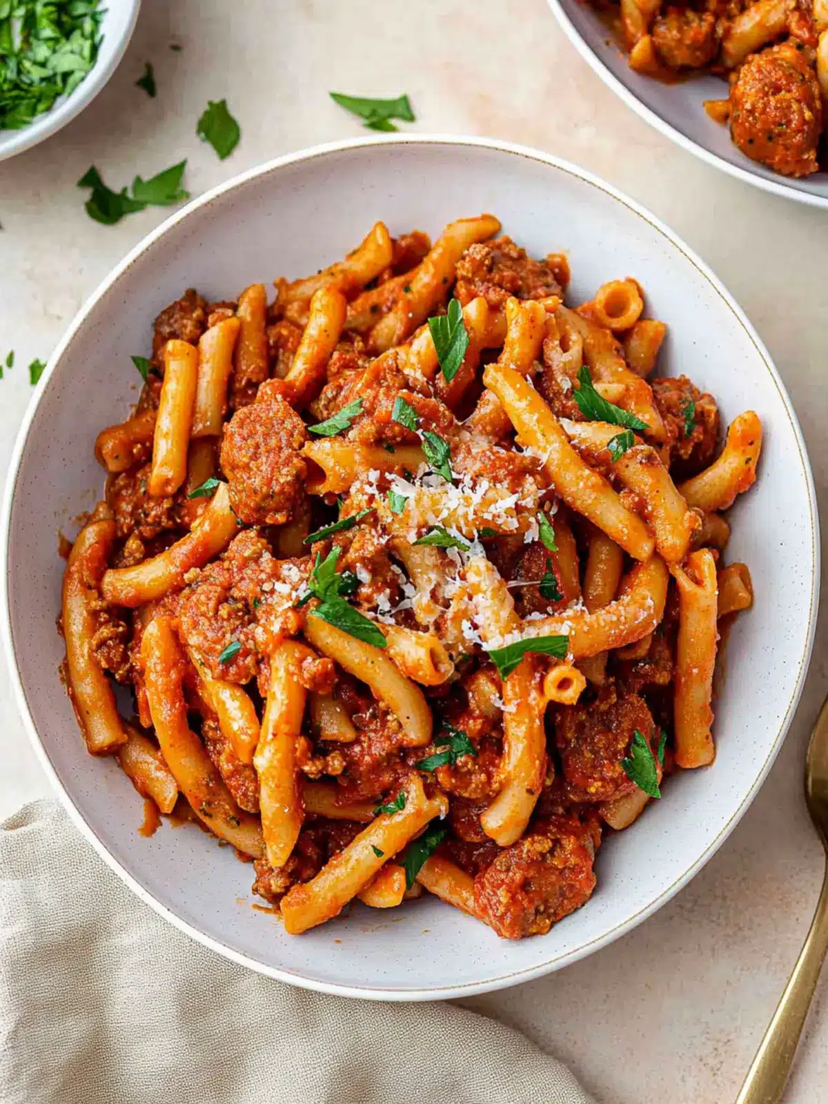 One Pot Spicy Sausage Pasta