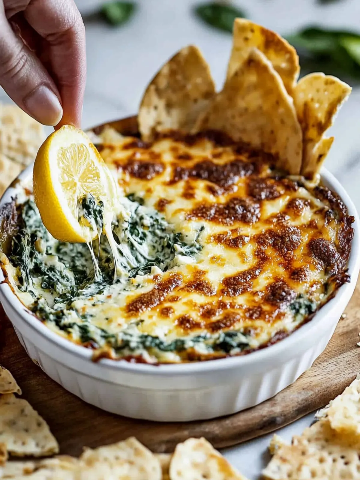 Lemon And Roasted Garlic Spinach Dip: A Comforting Delight 3 Lemon And Roasted Garlic Spinach Dip