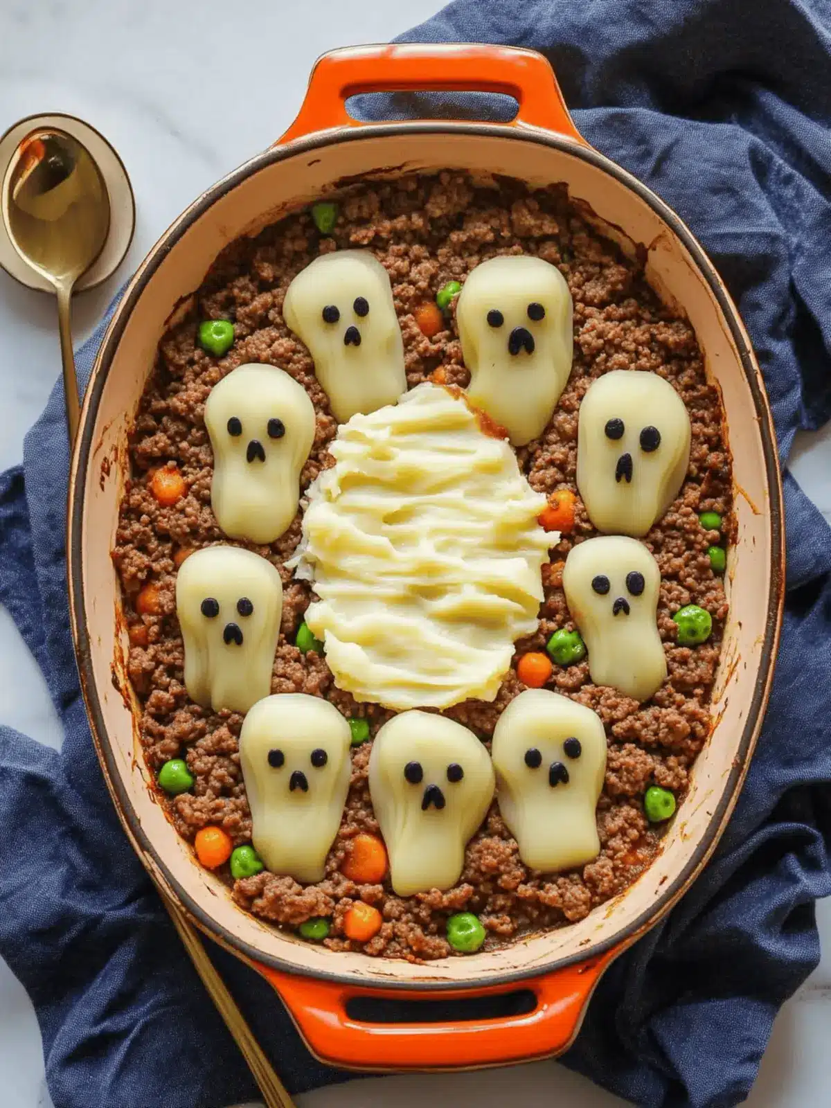 Easy Creepy Shepherd s Pie With Ground Beef And Ghost Potatoes
