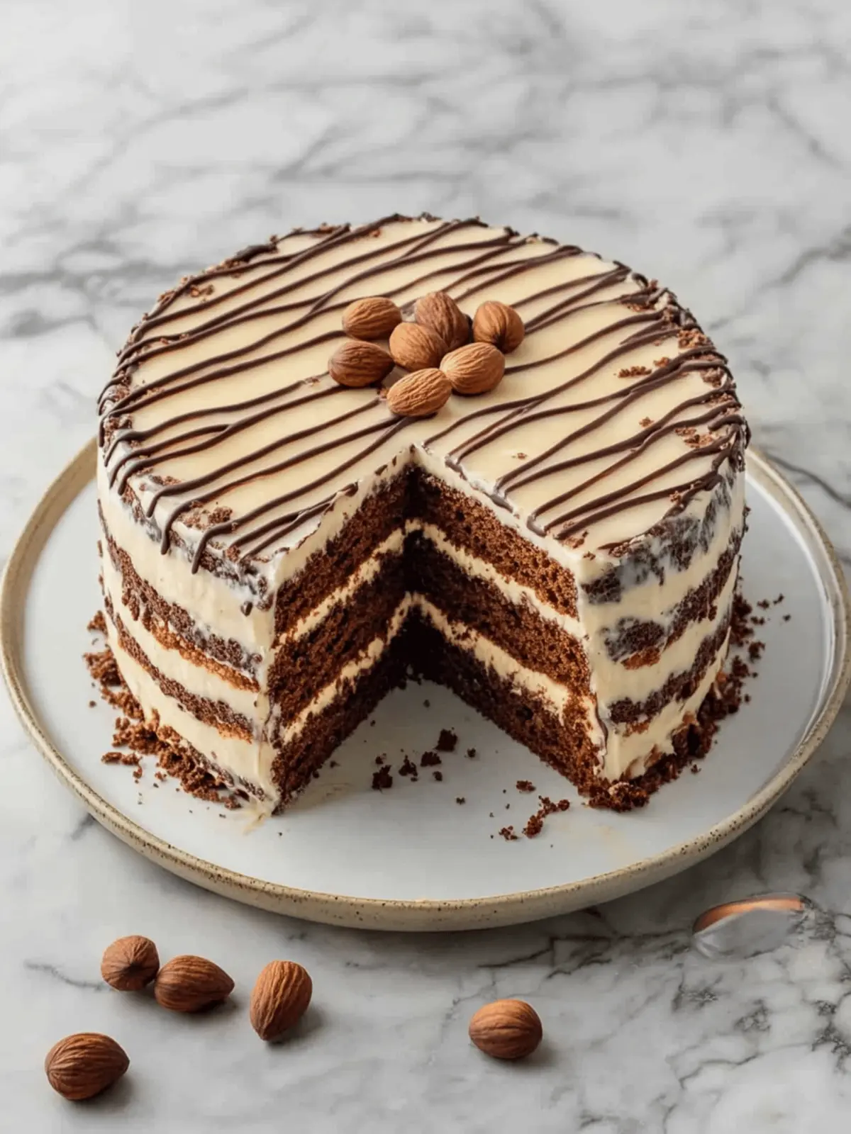 Hazelnut And Chocolate Layer Cake