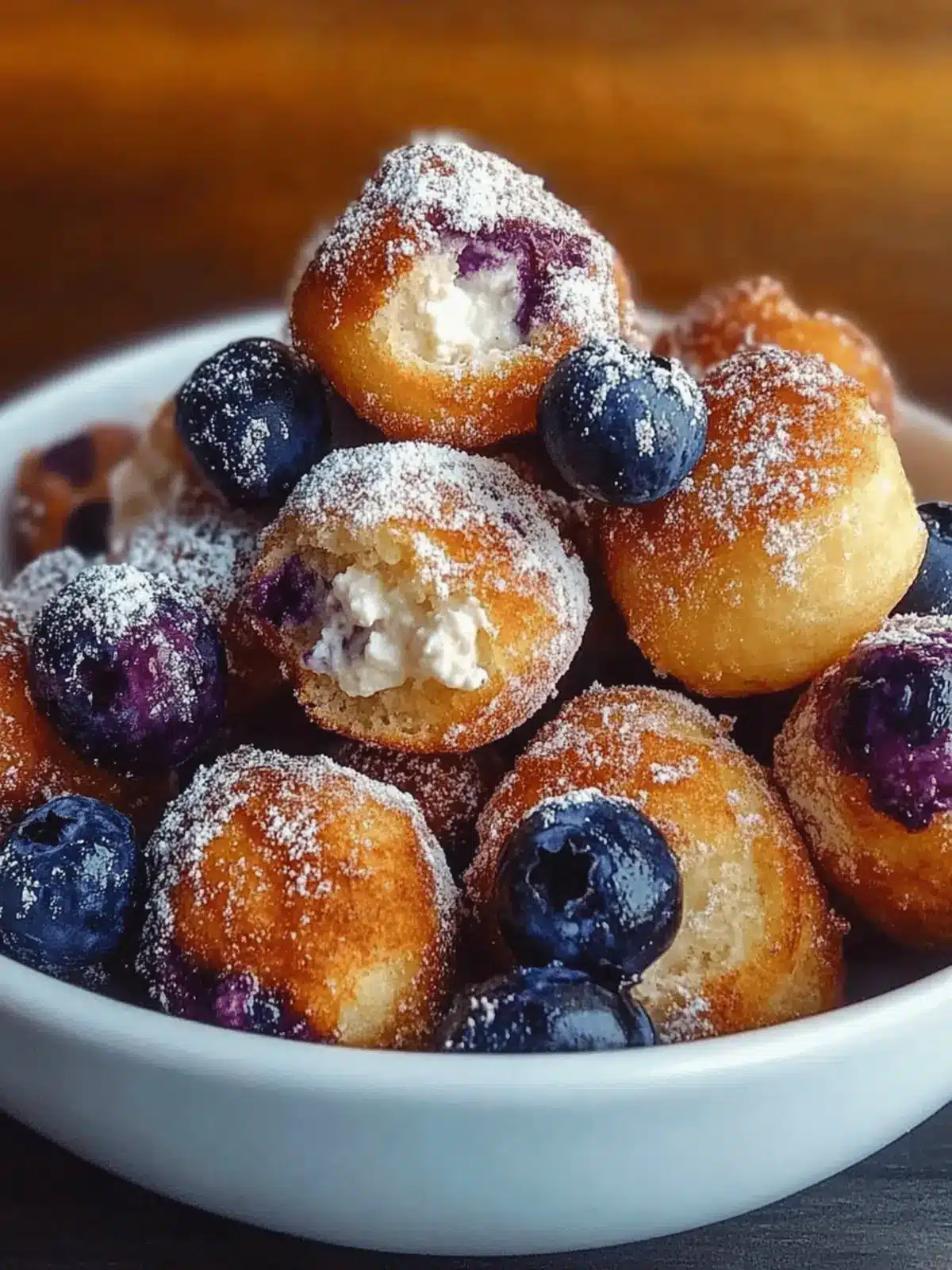 Air Fryer Blueberry Cottage Cheese Donut Holes