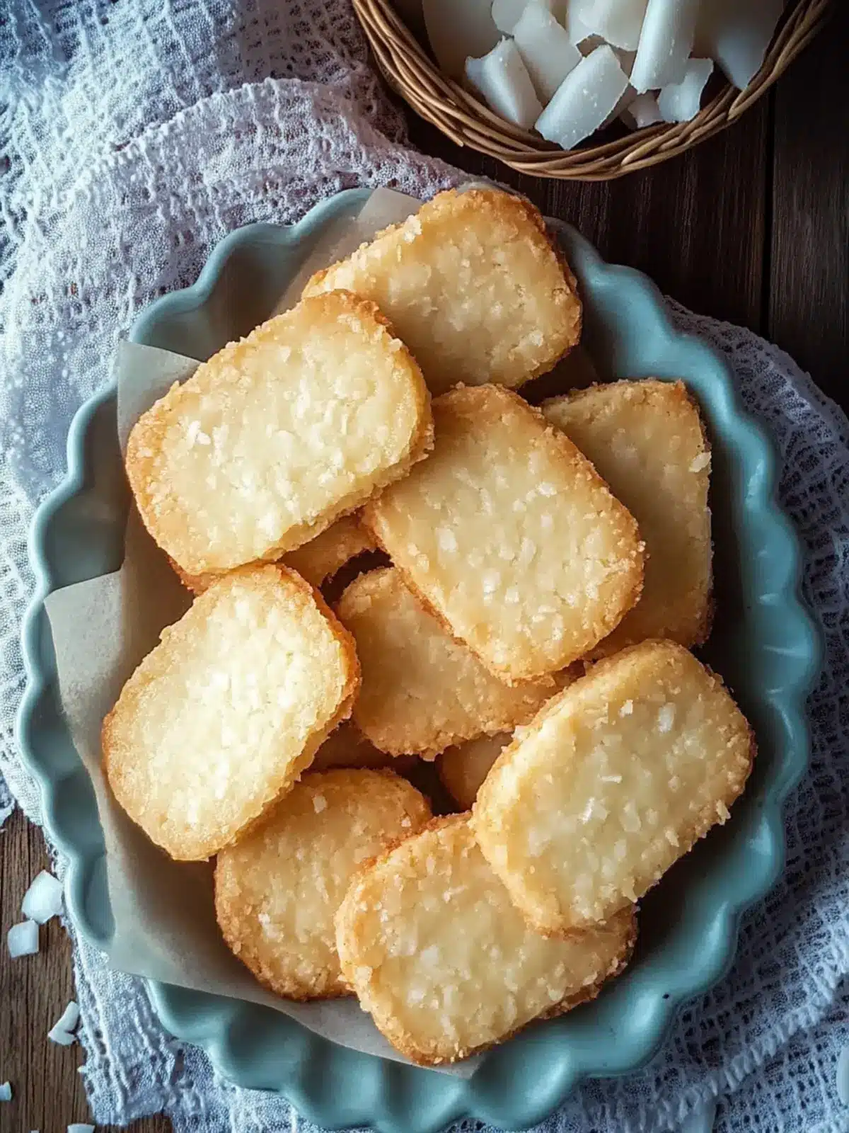 Slice & Bake Coconut Shortbread Cookies