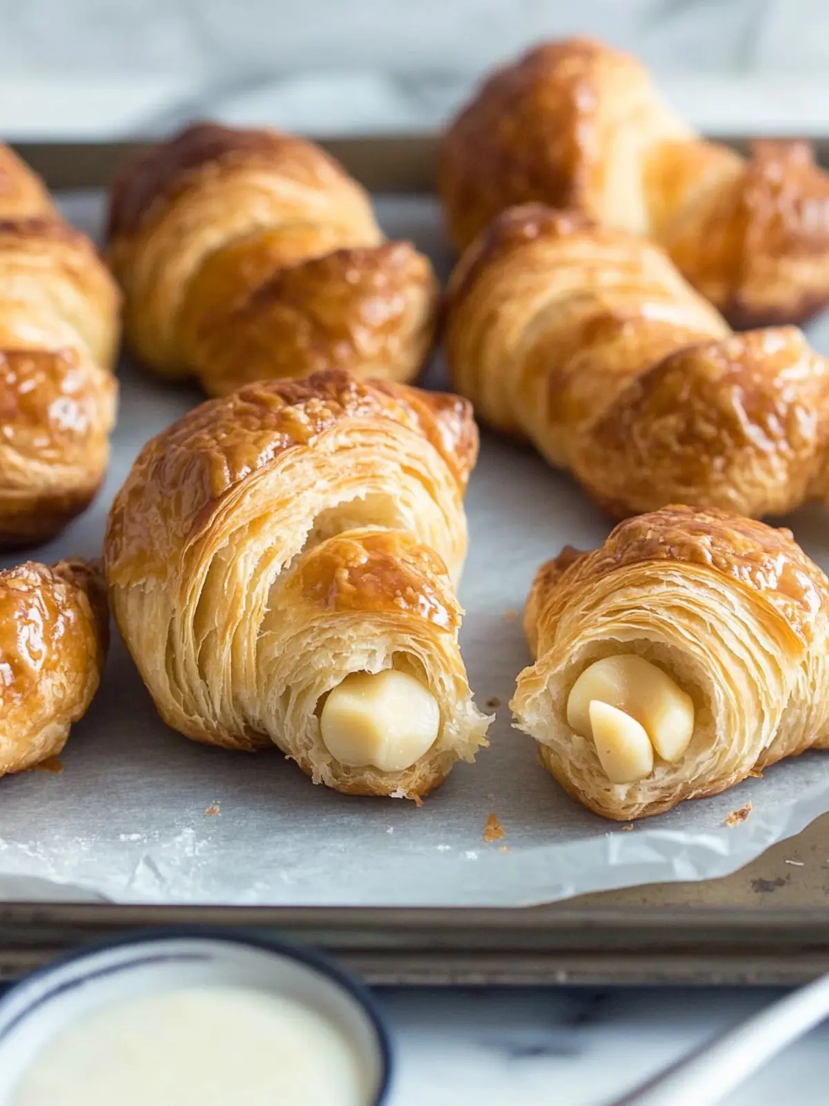 Twice Baked Macadamia Coconut Croissants