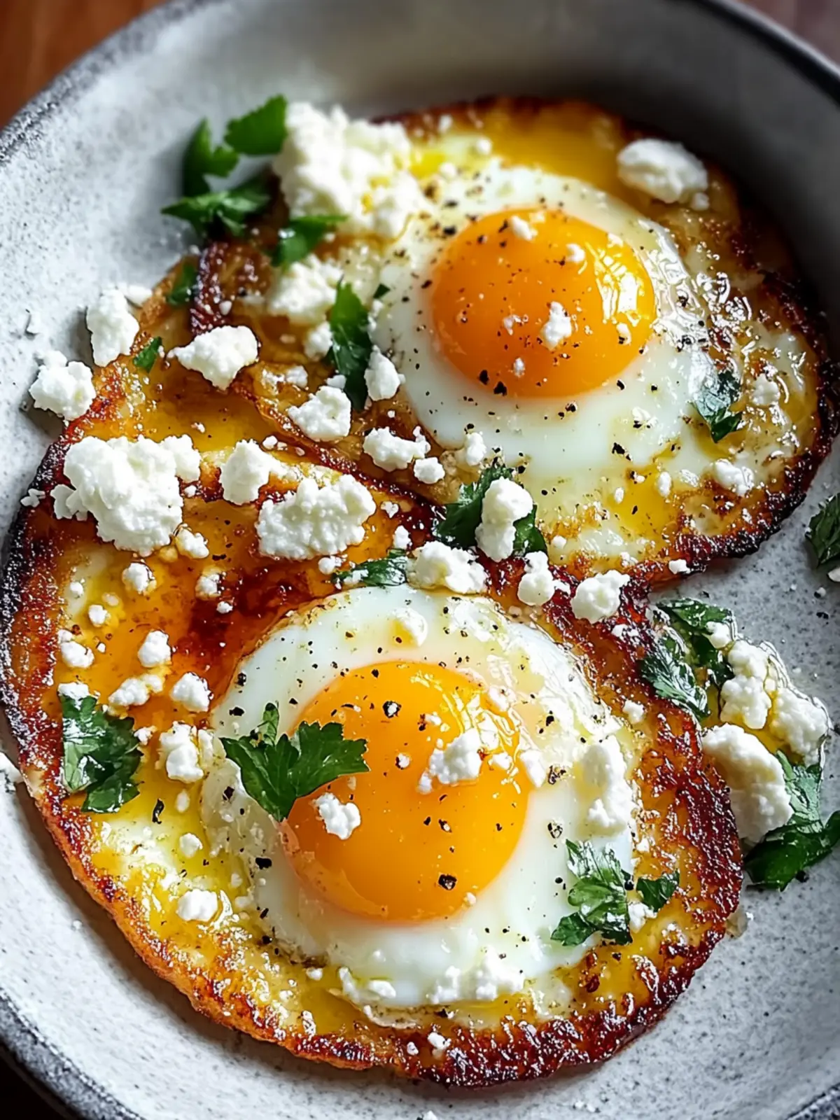 Crispy Feta Fried Eggs