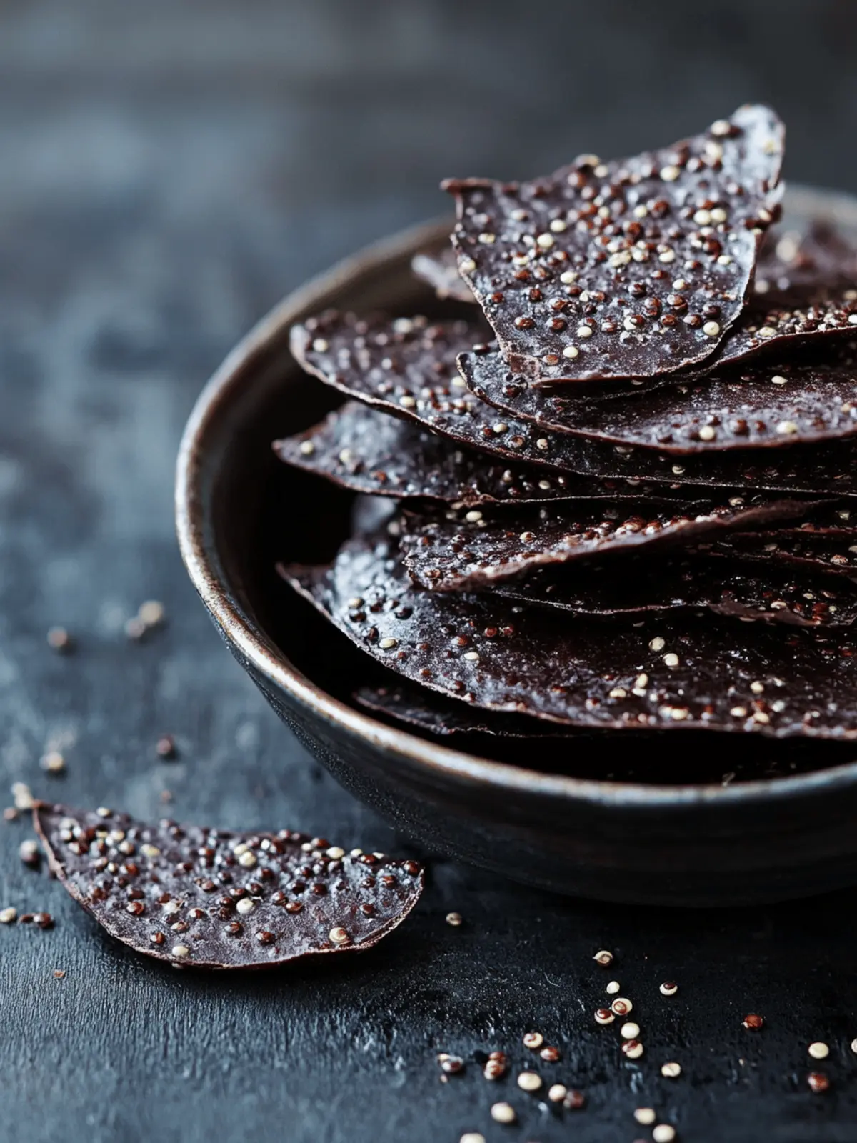 Dark Chocolate Quinoa Crisps