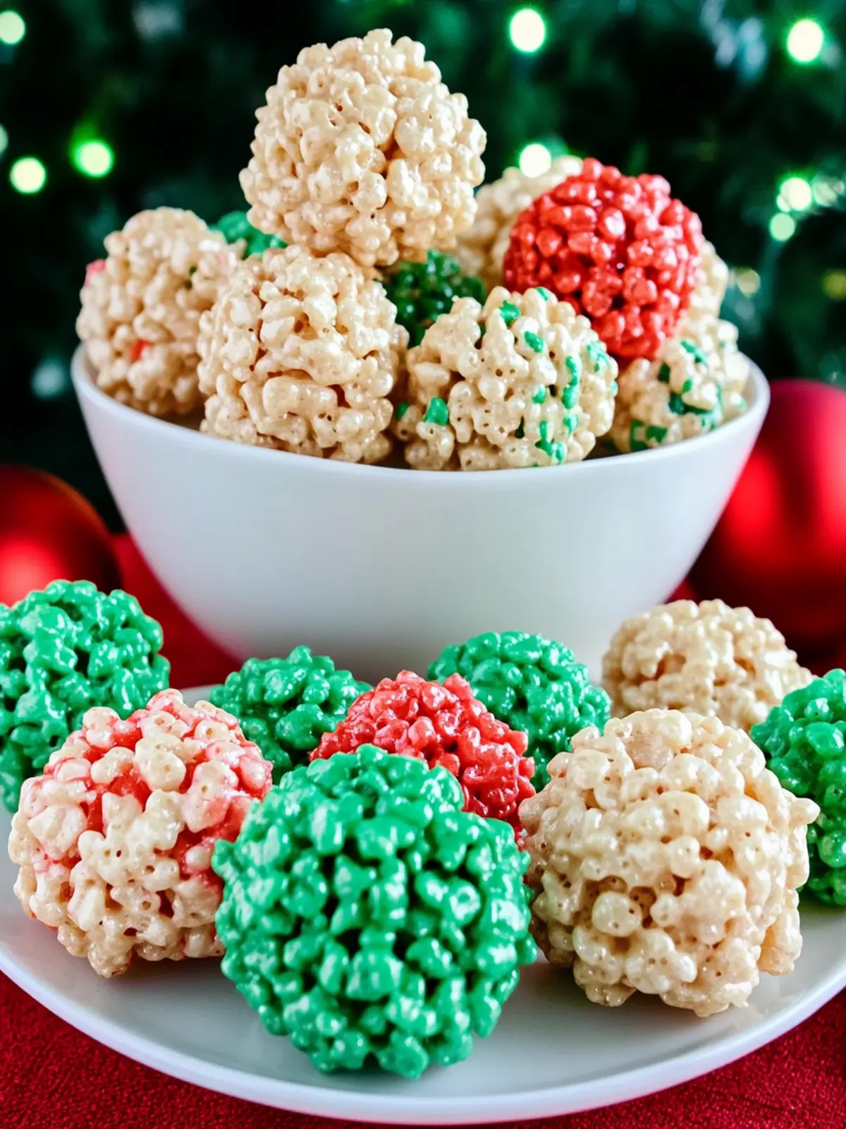 Christmas Rice Krispie Treat Bites