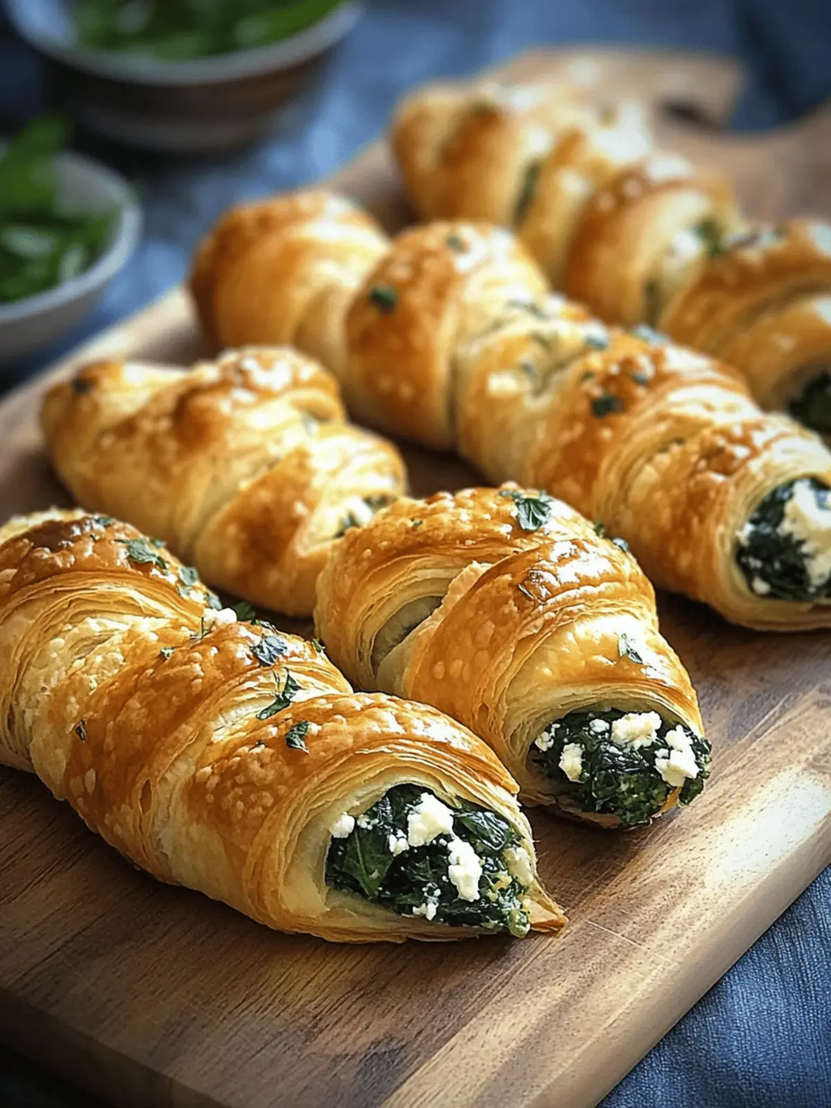 Spinach and Feta Puff Pastry Twists
