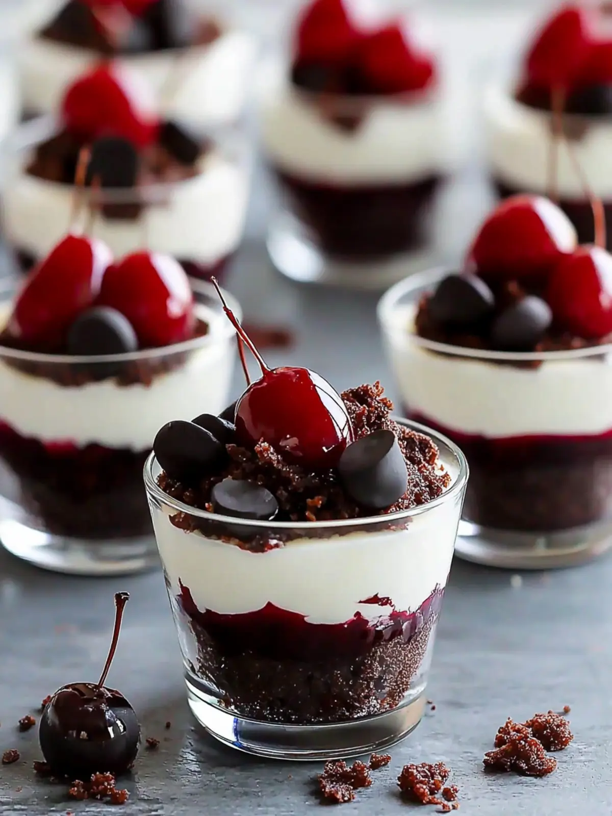 Mini Dessert Cups   Black Forest Cake