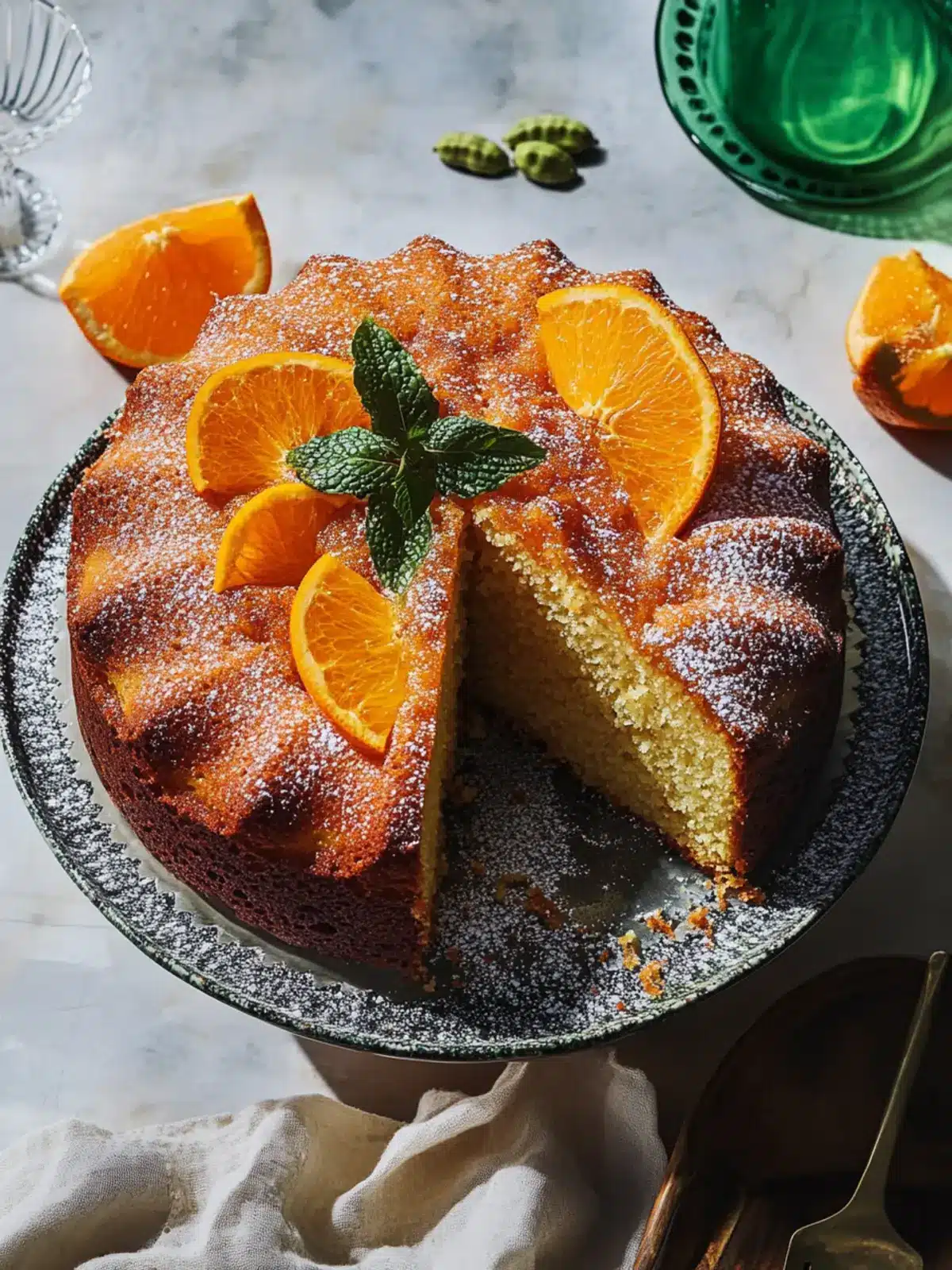 Orange Cardamom Cake (Without Olive Oil)