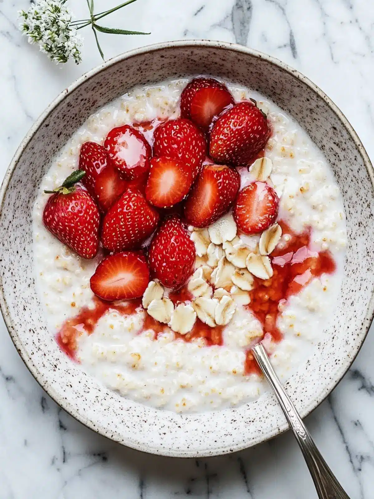 Strawberries and Cream Porridge