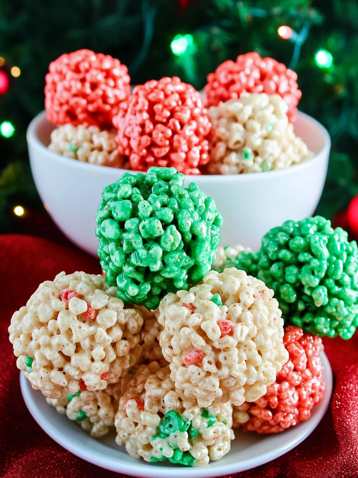 Christmas Rice Krispie Treat Bites