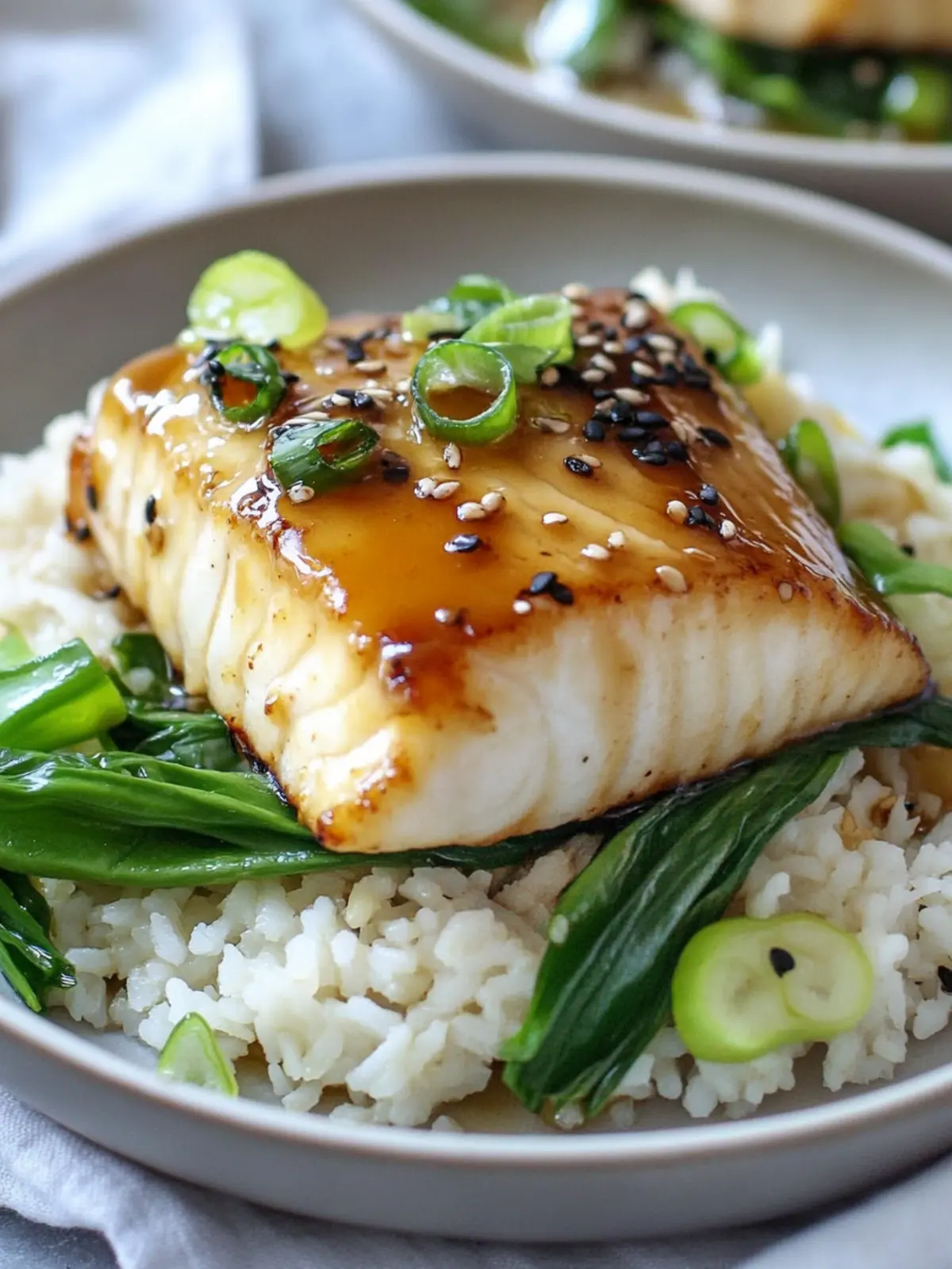 Miso Soy Glazed Halibut
