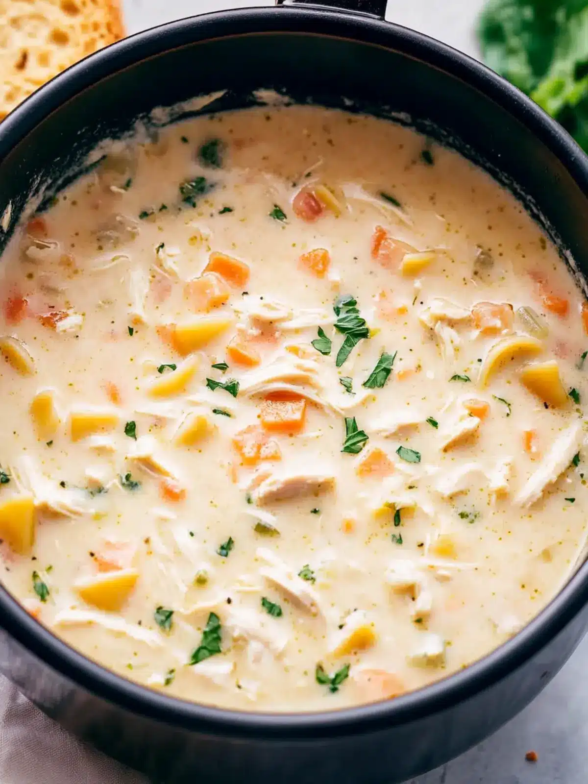 White Chicken Lasagna Soup