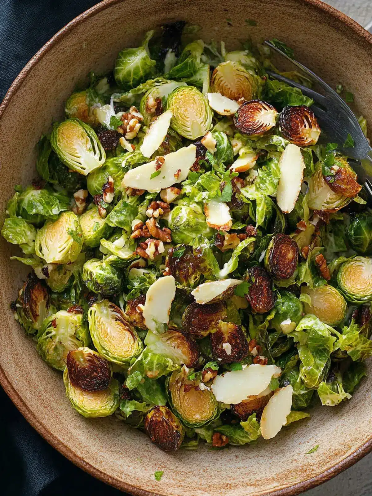 Roasted and Raw Brussels Sprouts Salad