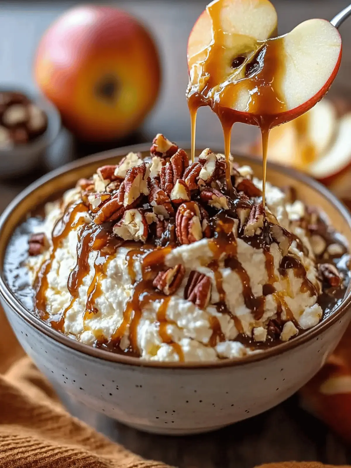 Decadent Caramel Pecan Apple Dip