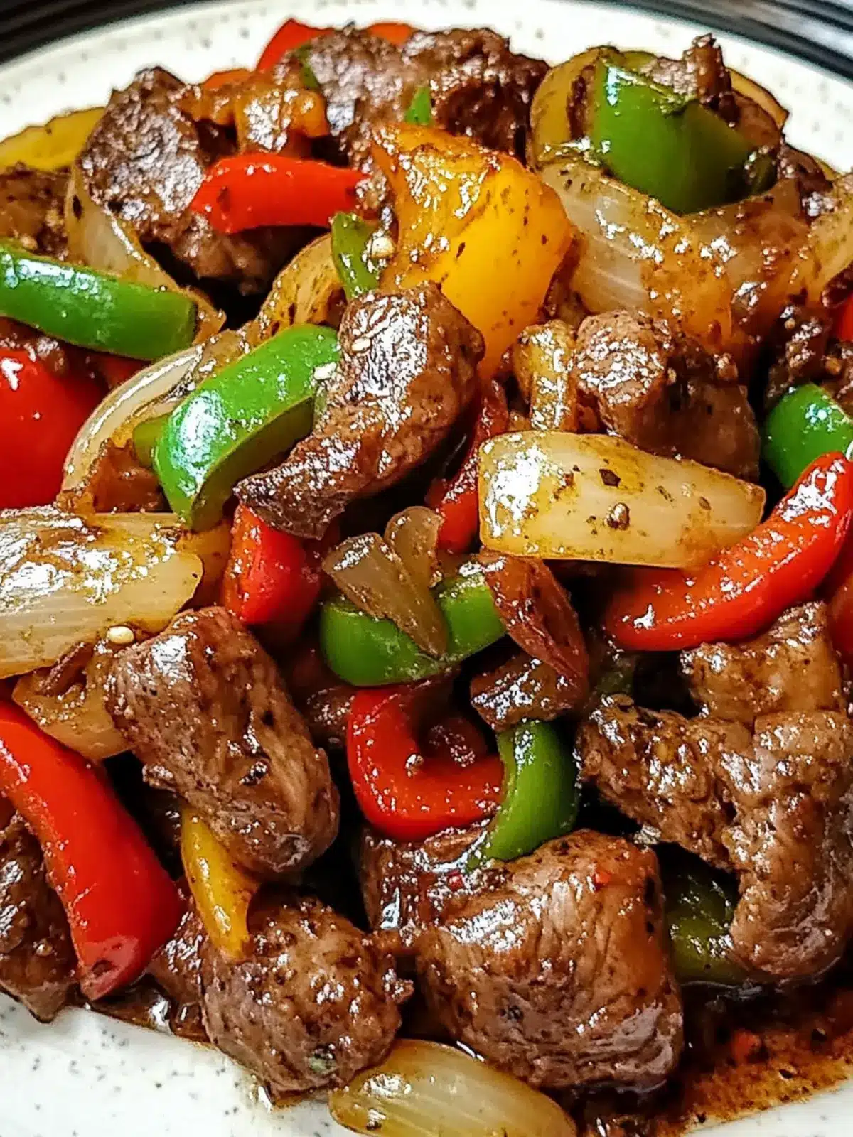 Pepper Steak with Bell Peppers and Onion