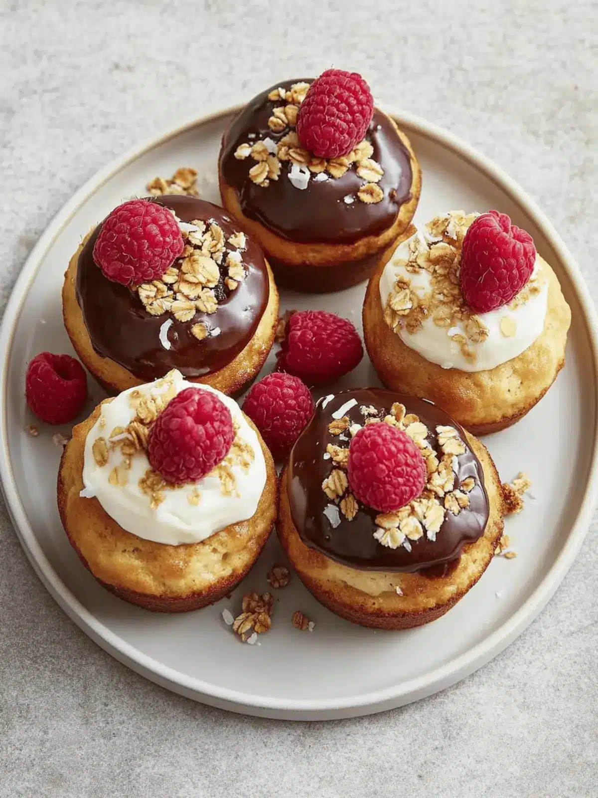 Raspberry & Coconut Granola Muffins