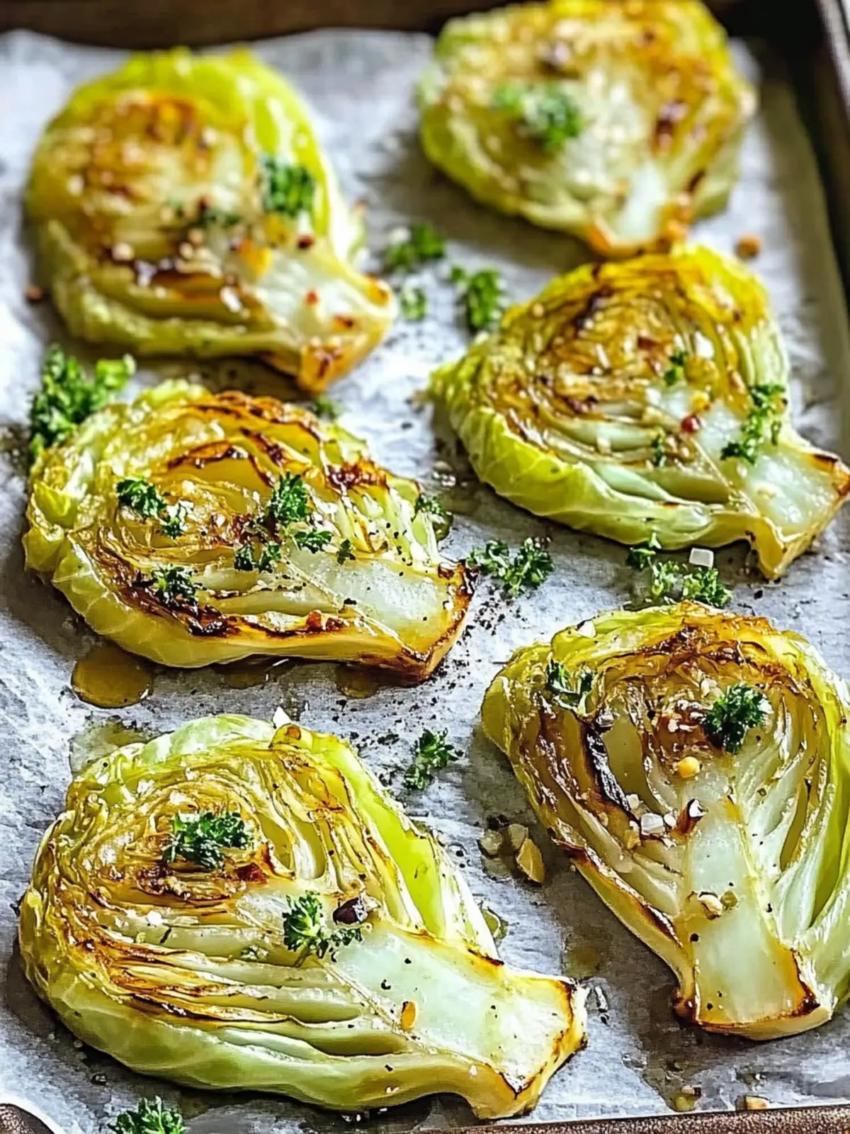 Dijon Roasted Cabbage Wedges