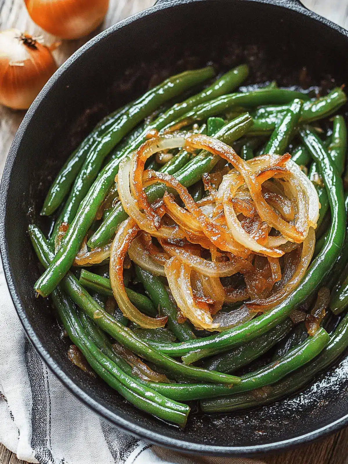 SautÃ©ed Green Beans with French Onions