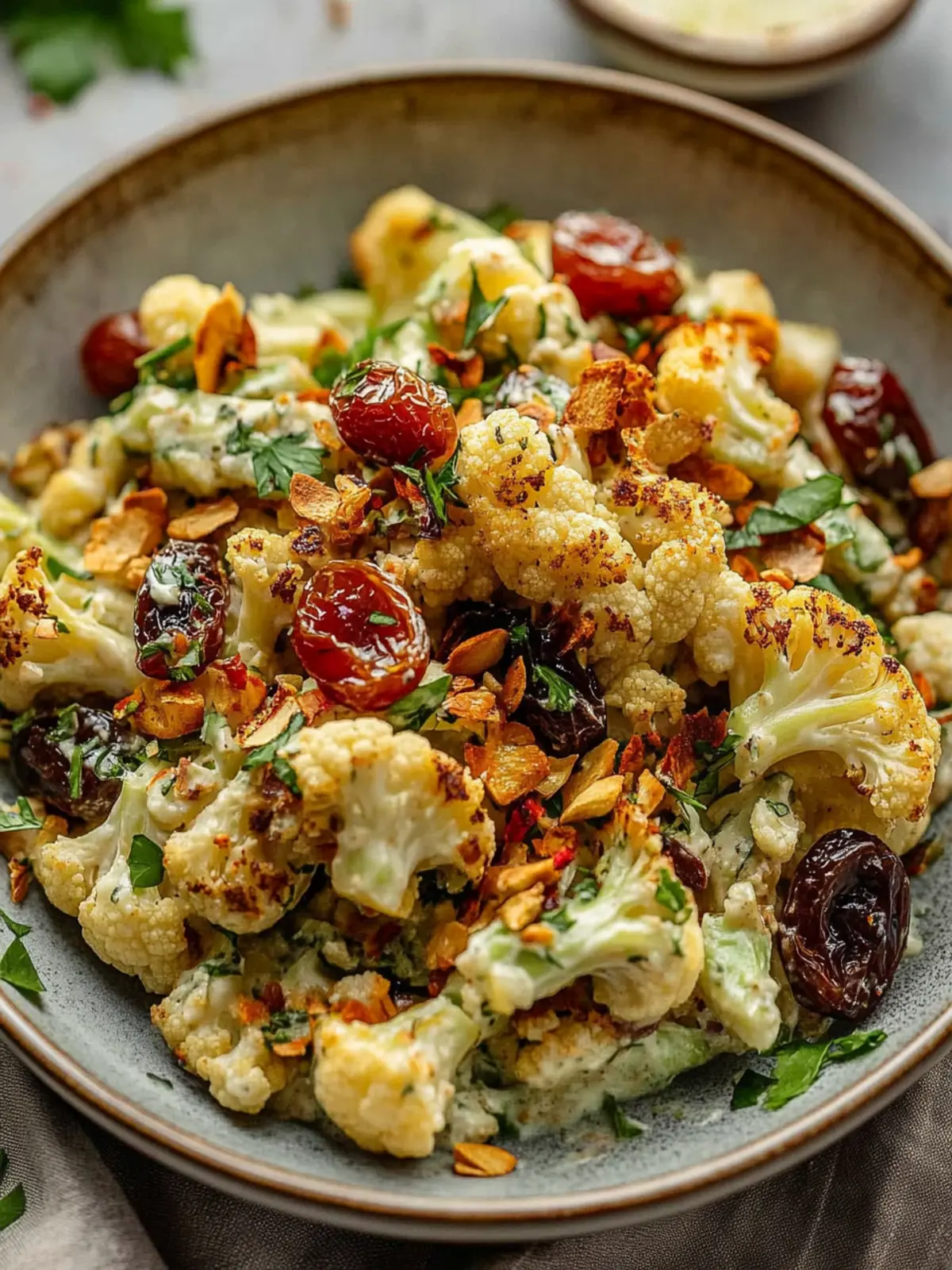 Roasted Cauliflower Date Salad