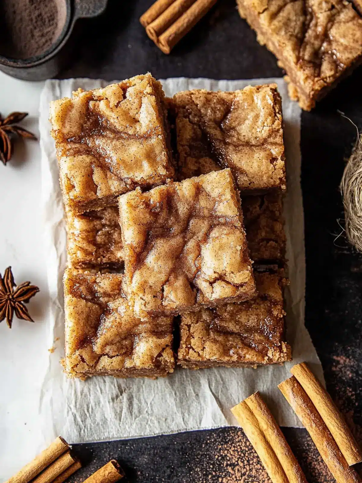 Brown Butter Cinnamon Swirl Snickerdoodle Blondies