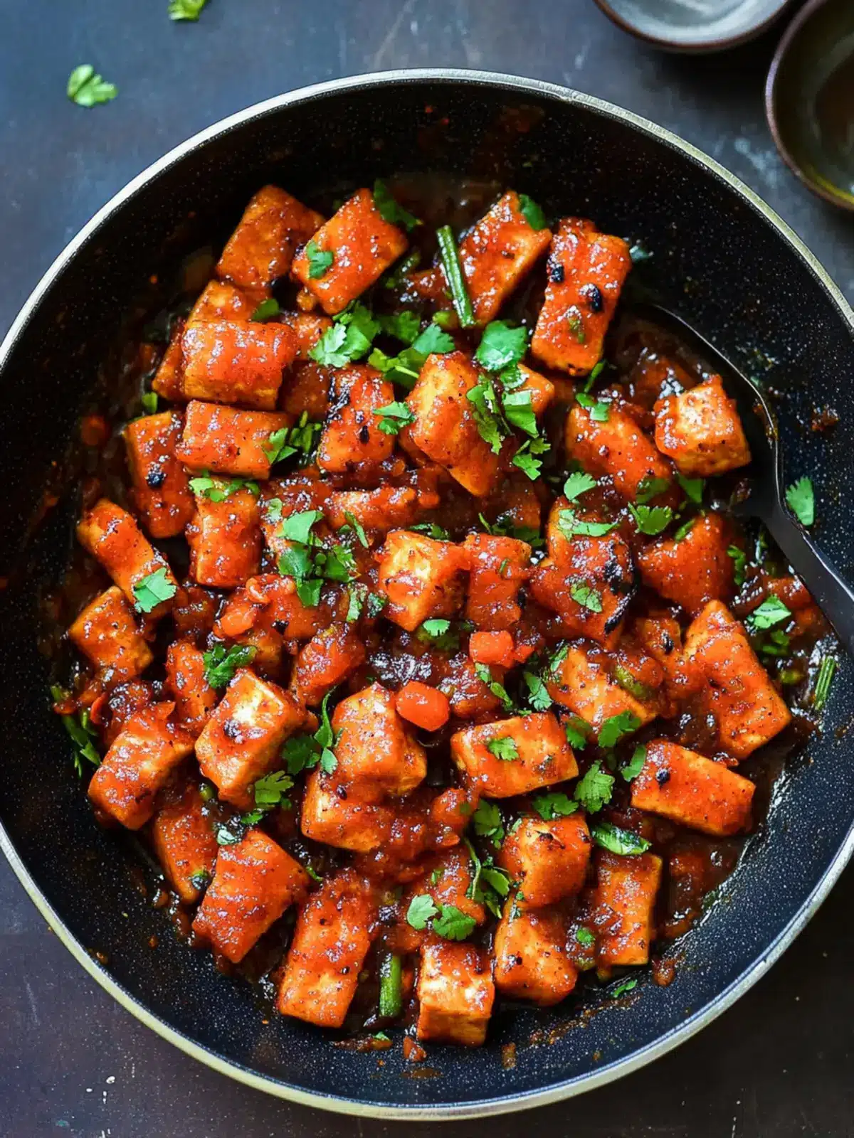 Indo-Chinese Crispy Tofu Manchurian