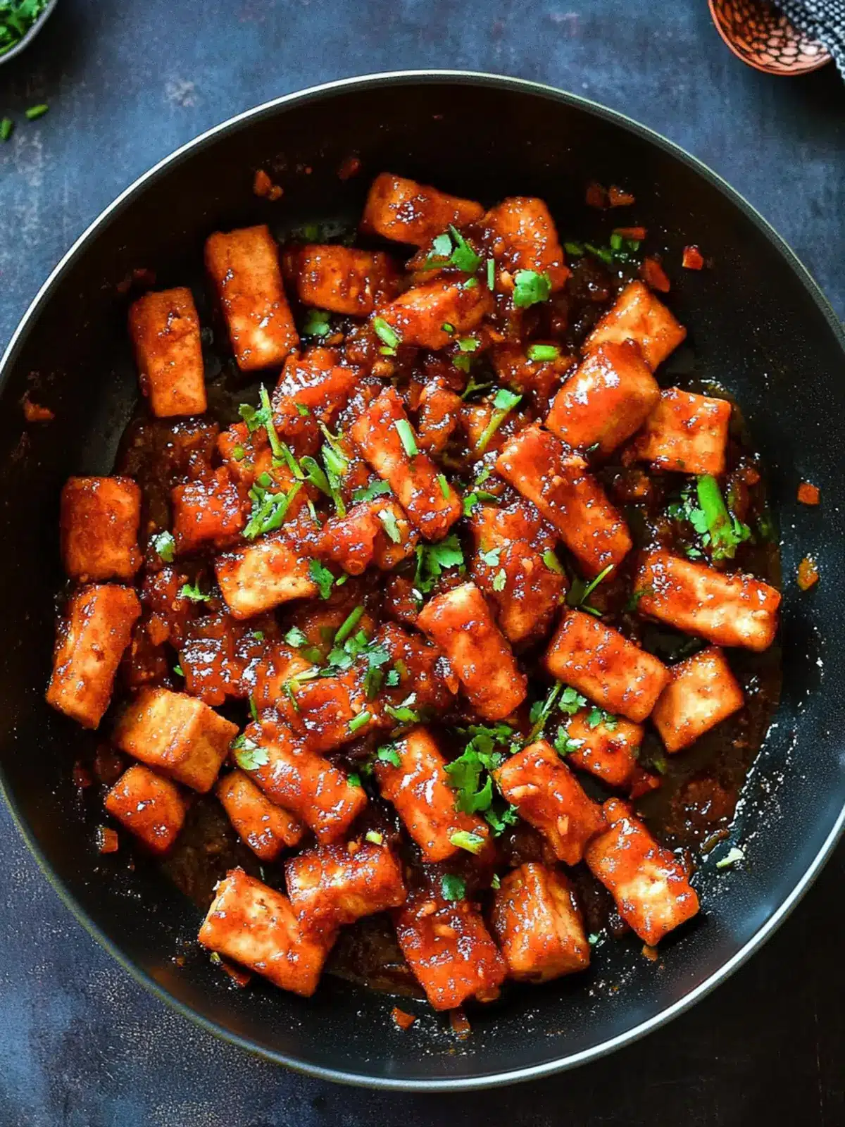 Indo-Chinese Crispy Tofu Manchurian