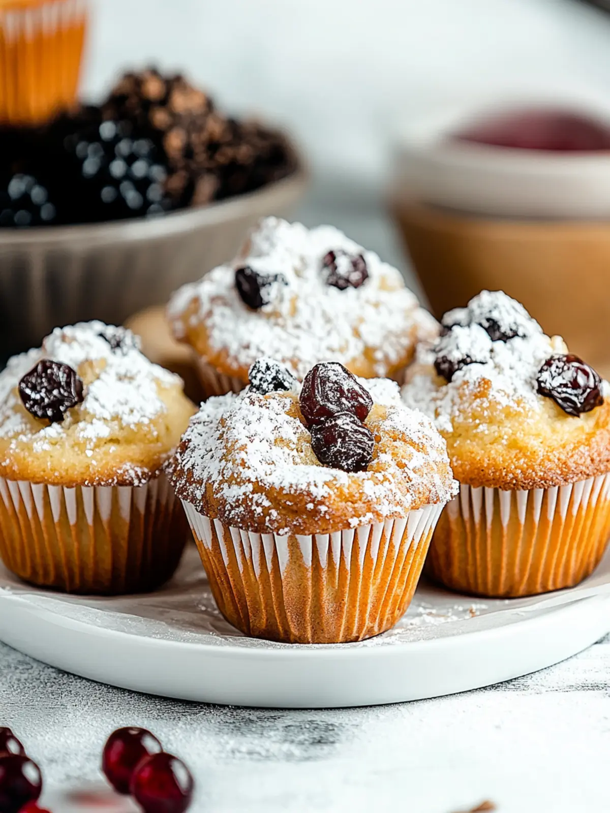 Moist Christmas Stollen Muffins
