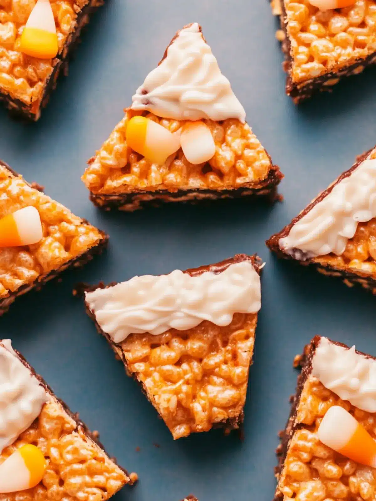 Candy Corn Krispie Treats
