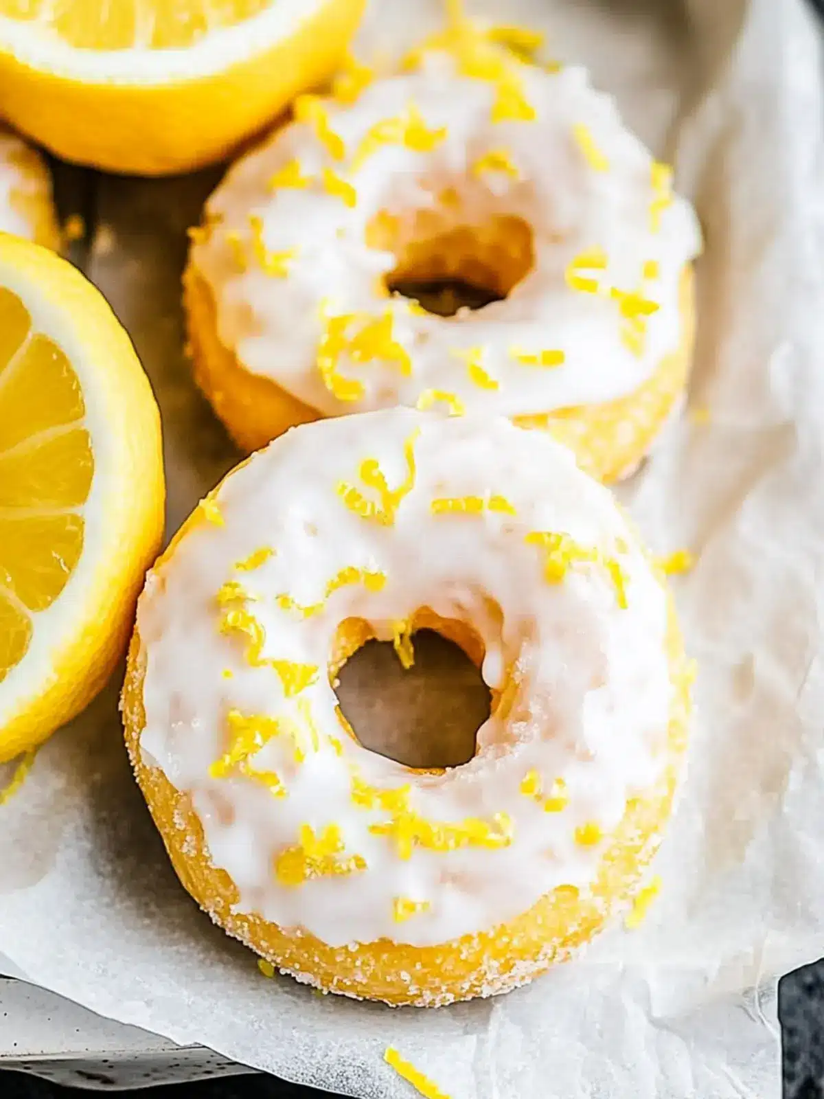 Lemon Vanilla Protein Donuts with Glaze