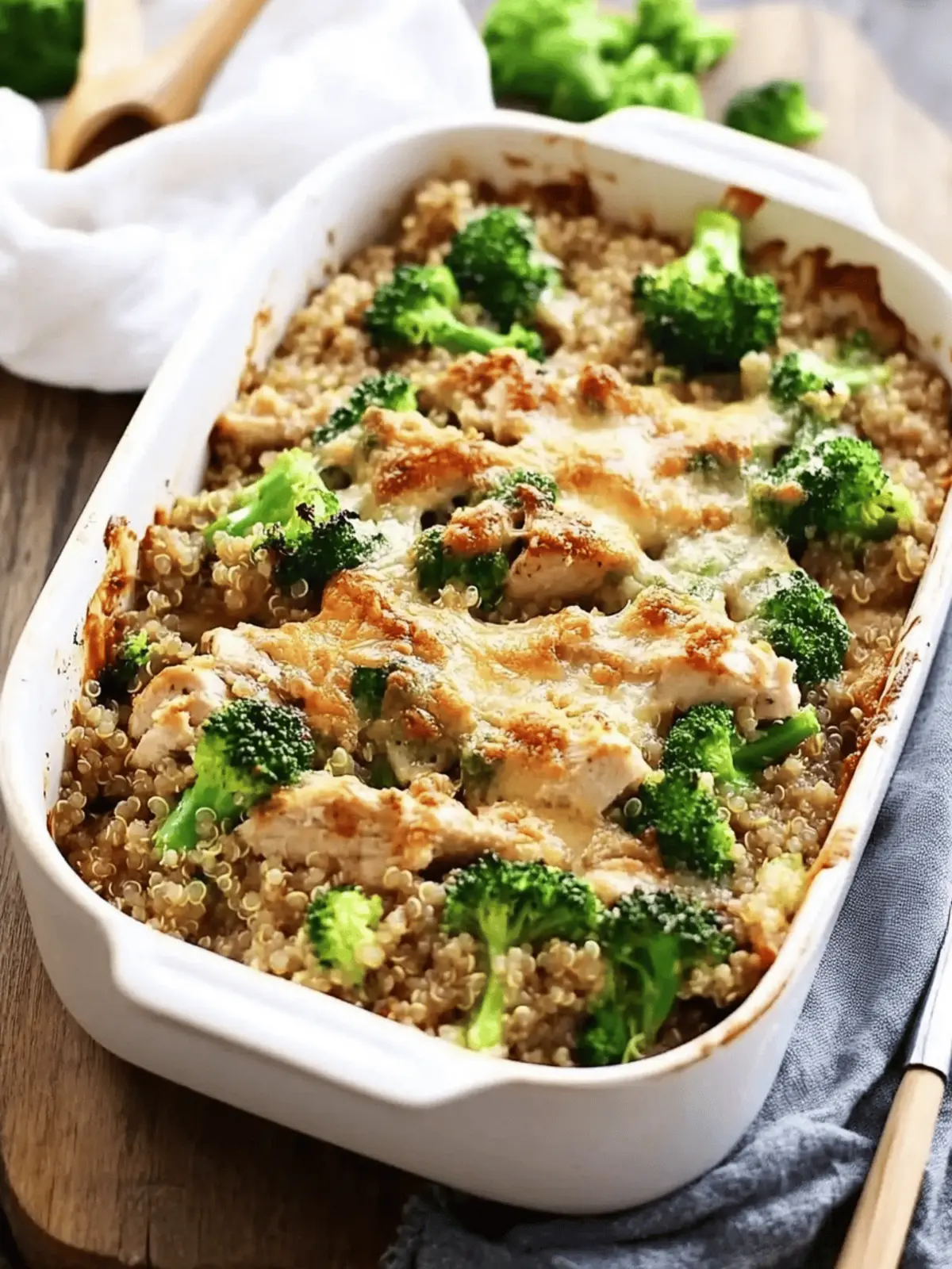 Creamy Chicken Quinoa and Broccoli Casserole