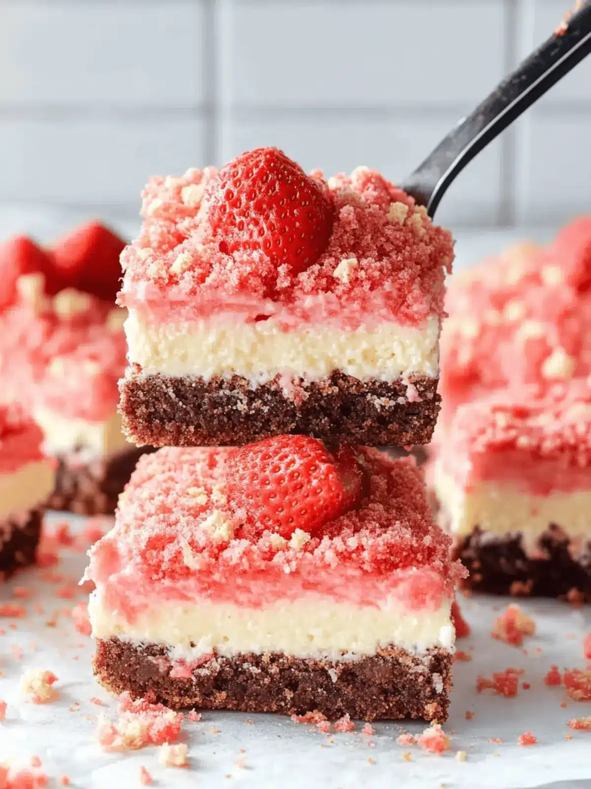 Strawberry Cheesecake Brownies