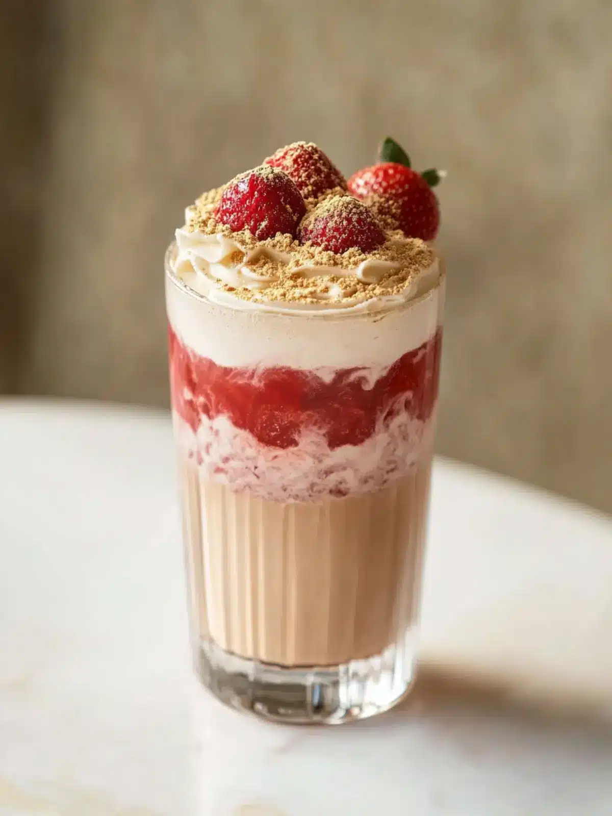 Strawberry Cheesecake Iced Latte