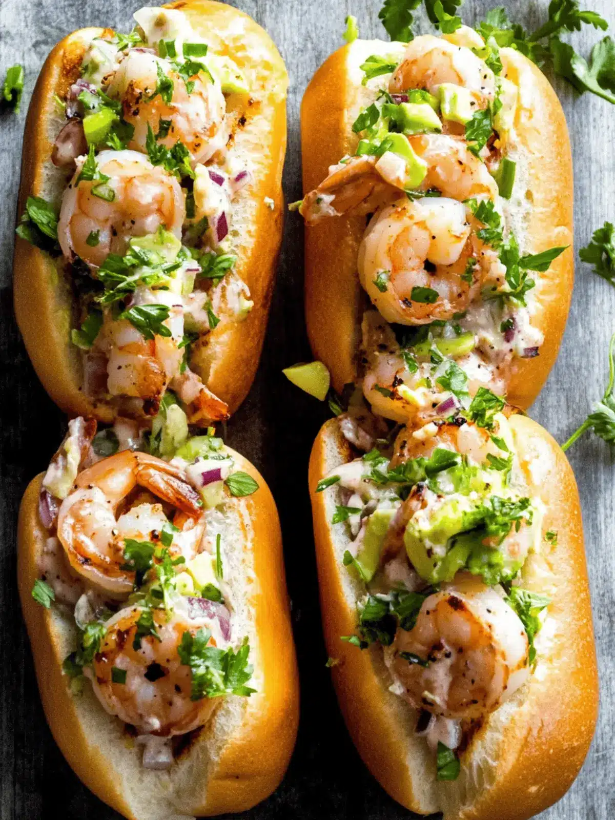 Irresistibly Creamy Grilled Shrimp Rolls on Brioche Buns